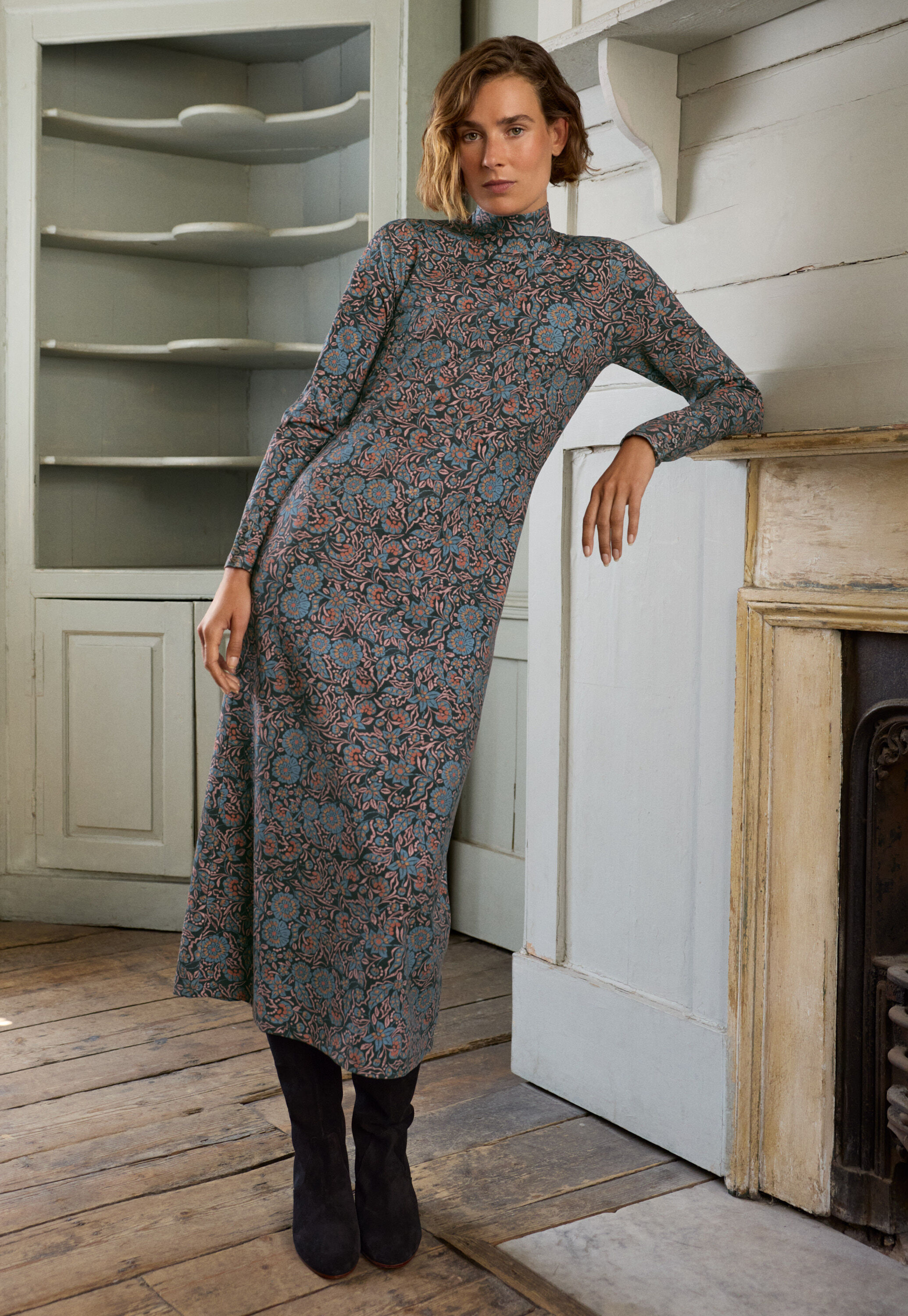 Printed jersey dress