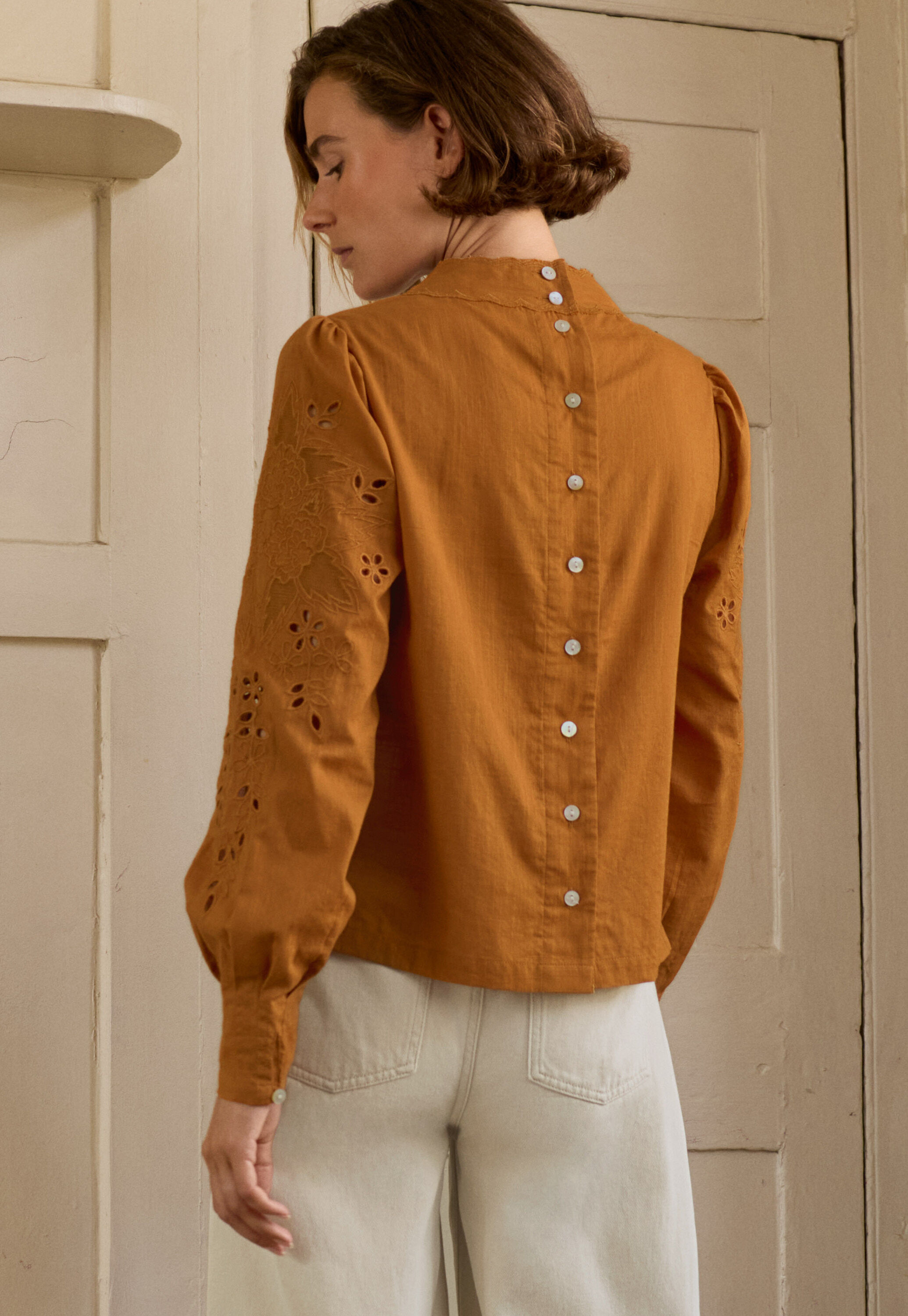 Embroidered blouse, Ginger, large