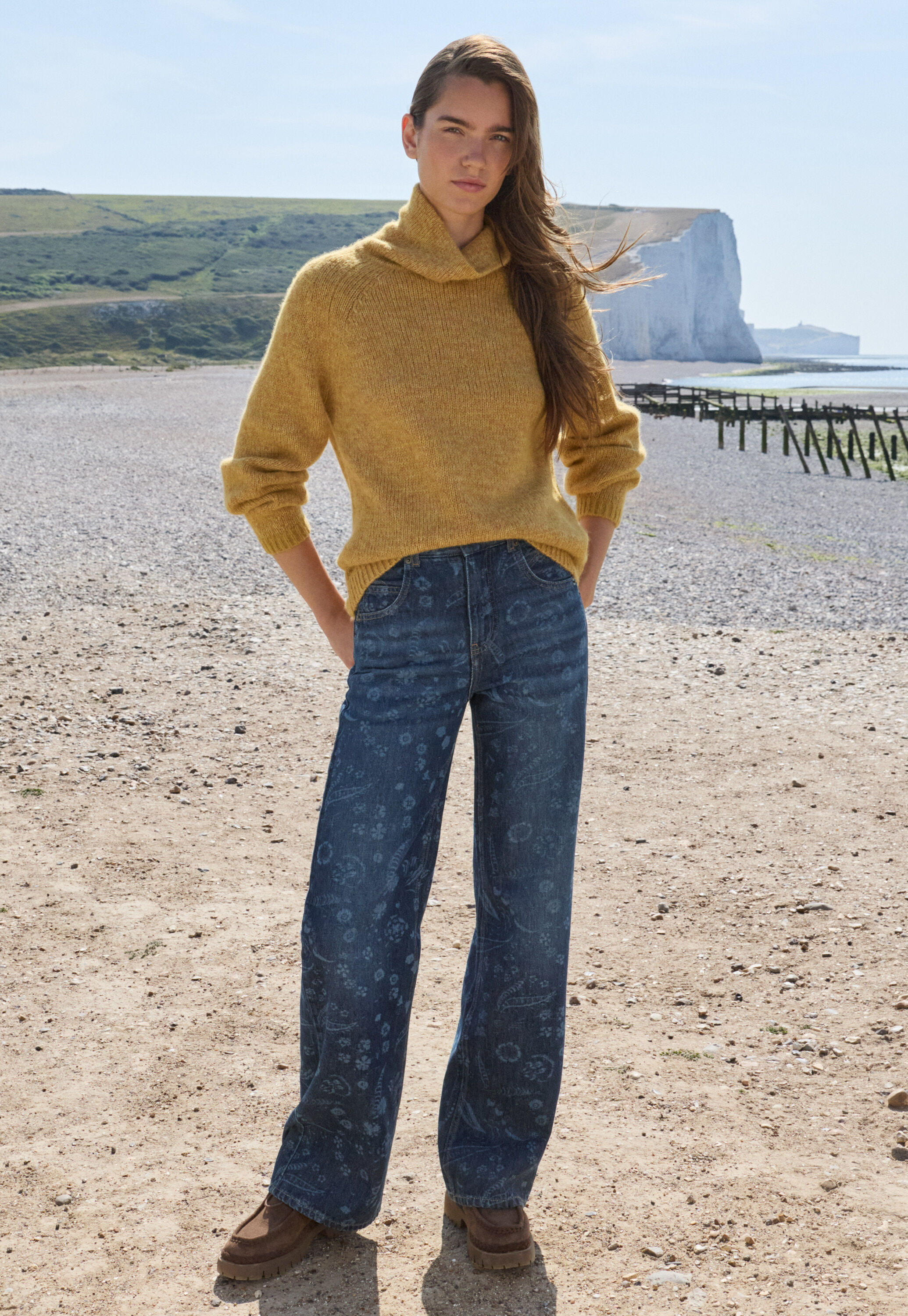 Lasered jeans, Dark ocean, large