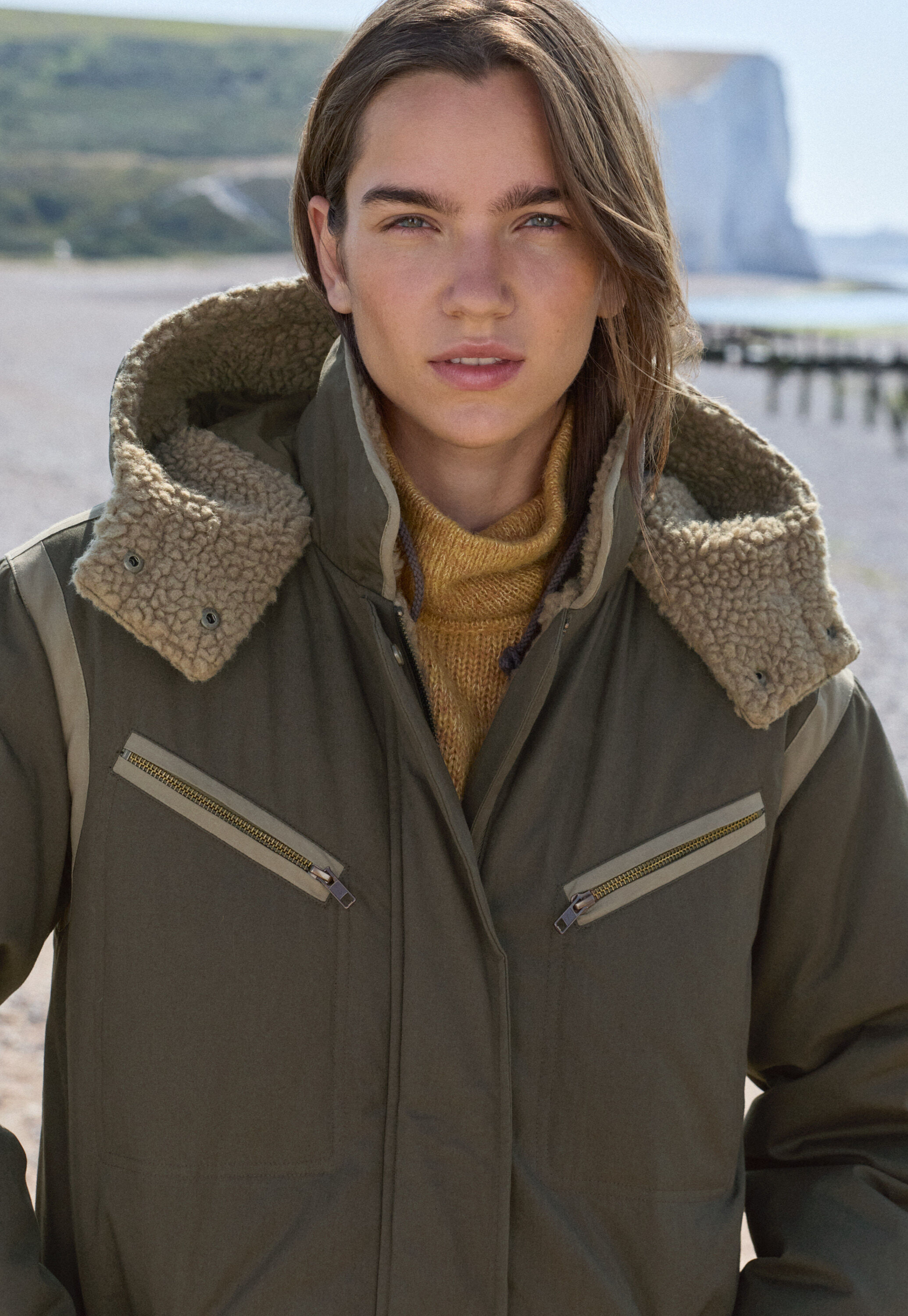 Borg parka, Dark khaki, large