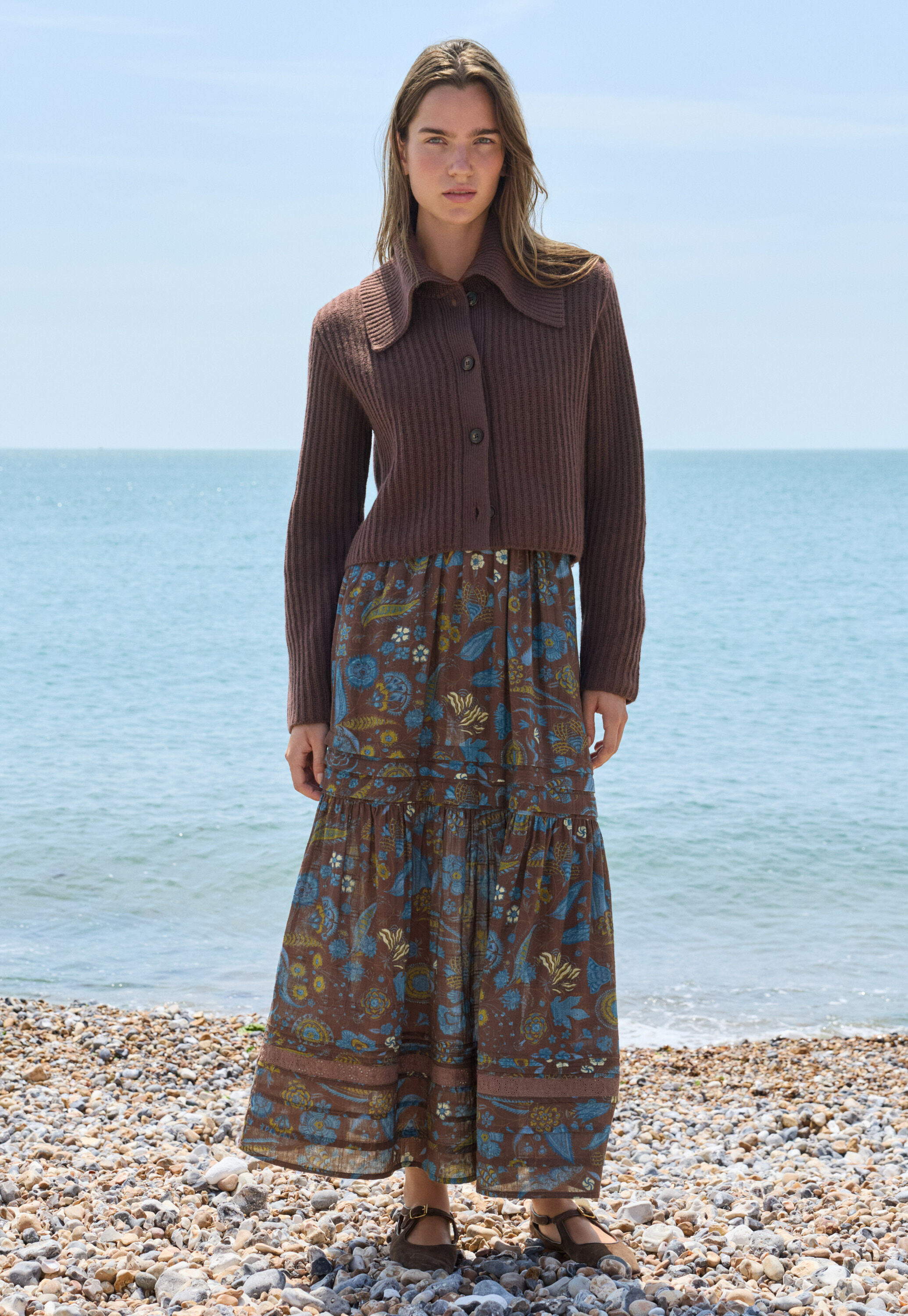 Printed maxi-skirt