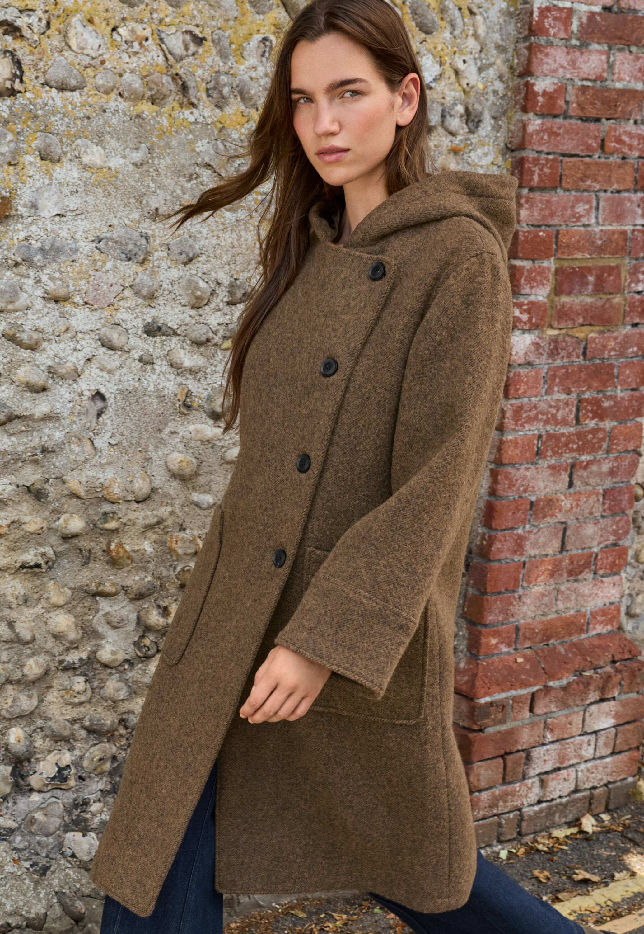 Hooded coat, Brown fawn, large