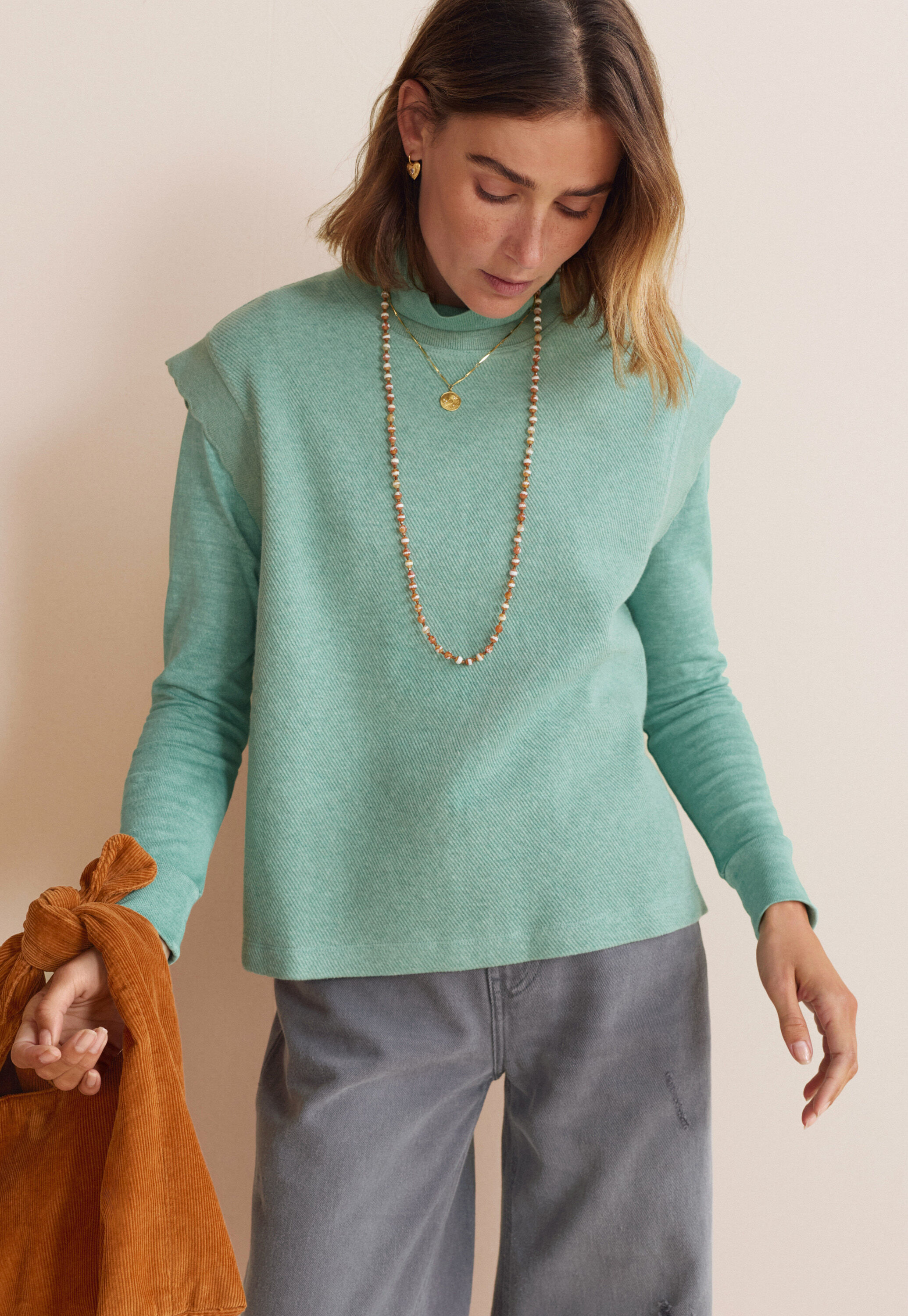 Waffle-stitch cardigan
