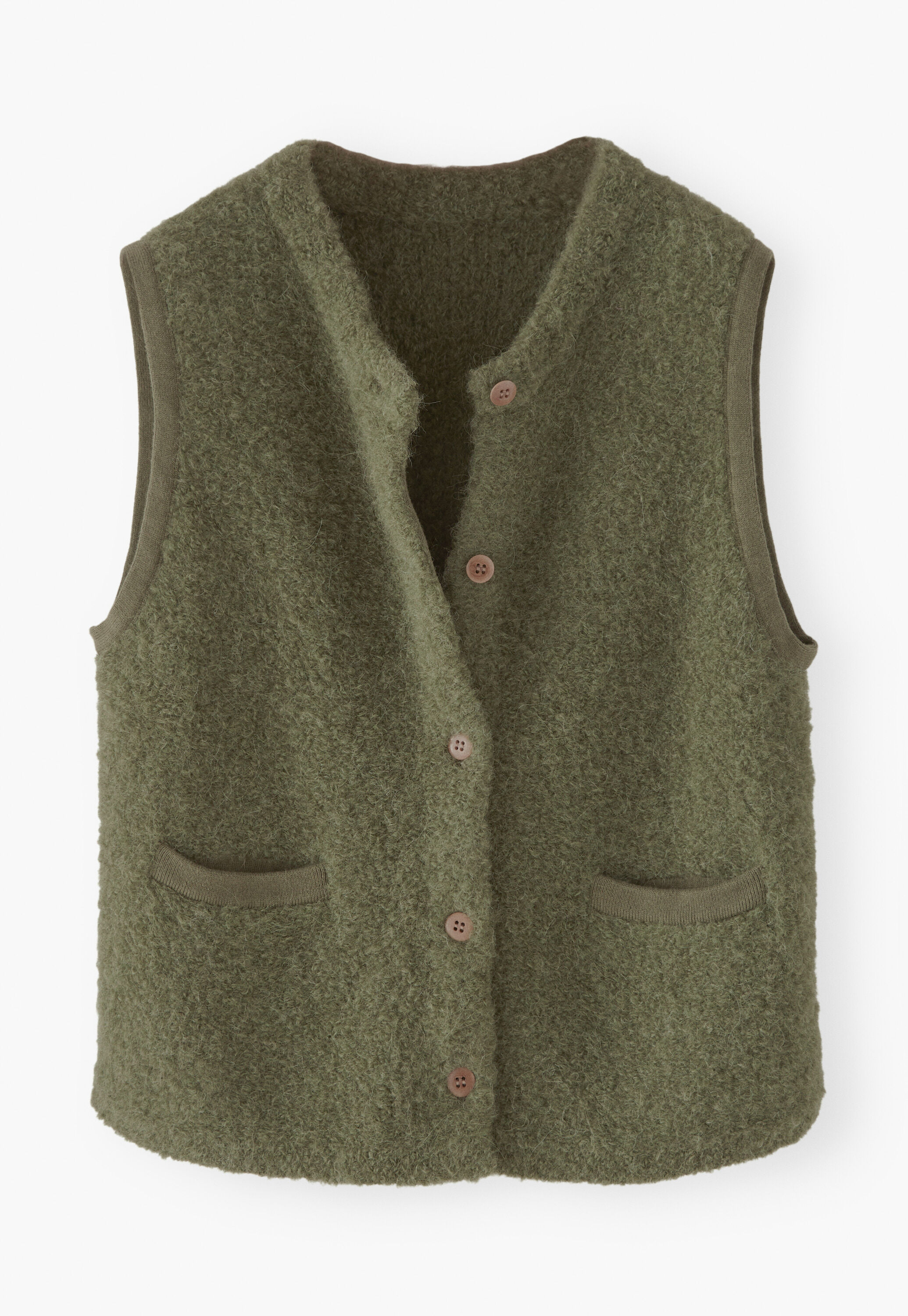 Knitted gilet, Moss, large