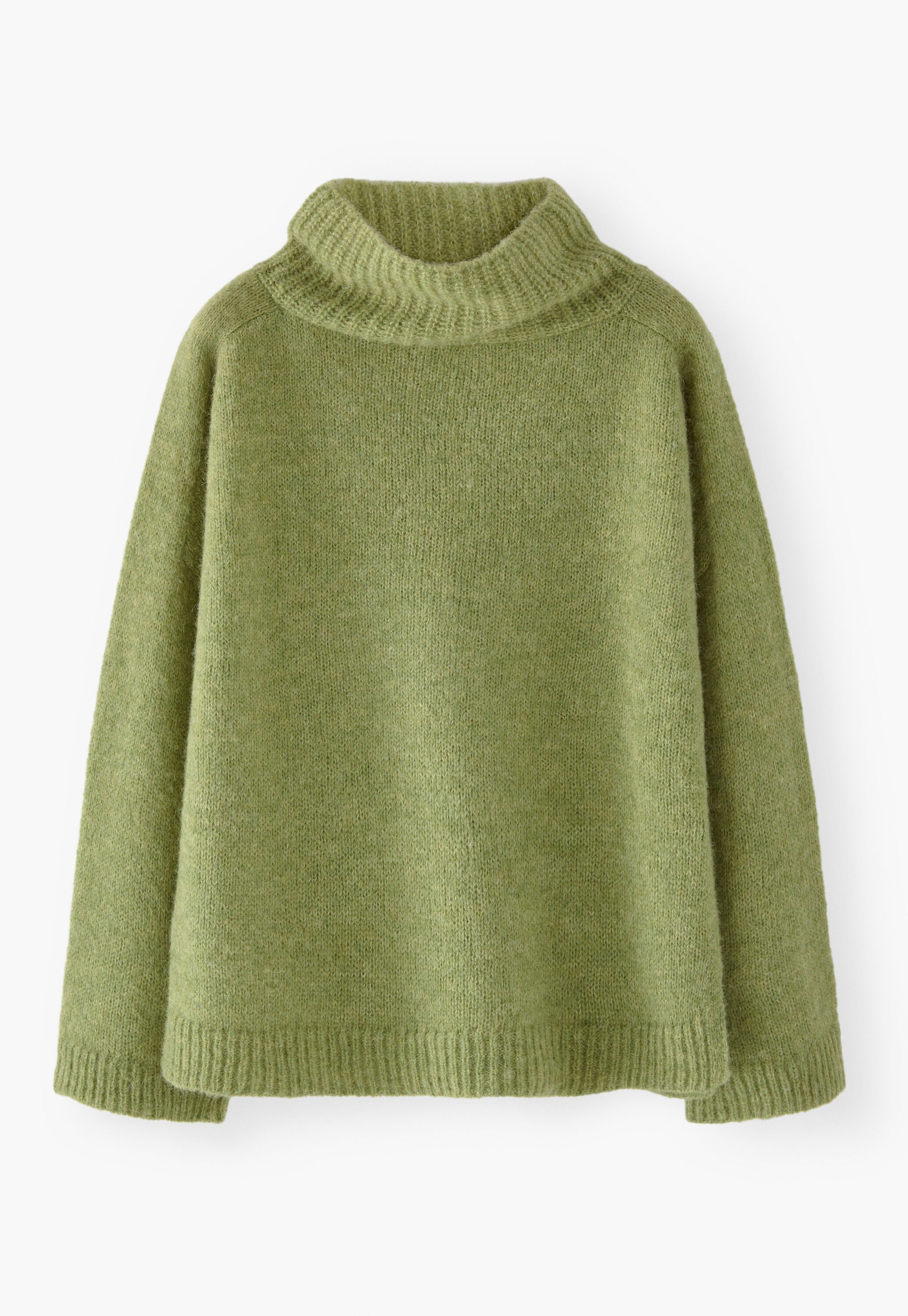 High-neck sweater, Pine green, large