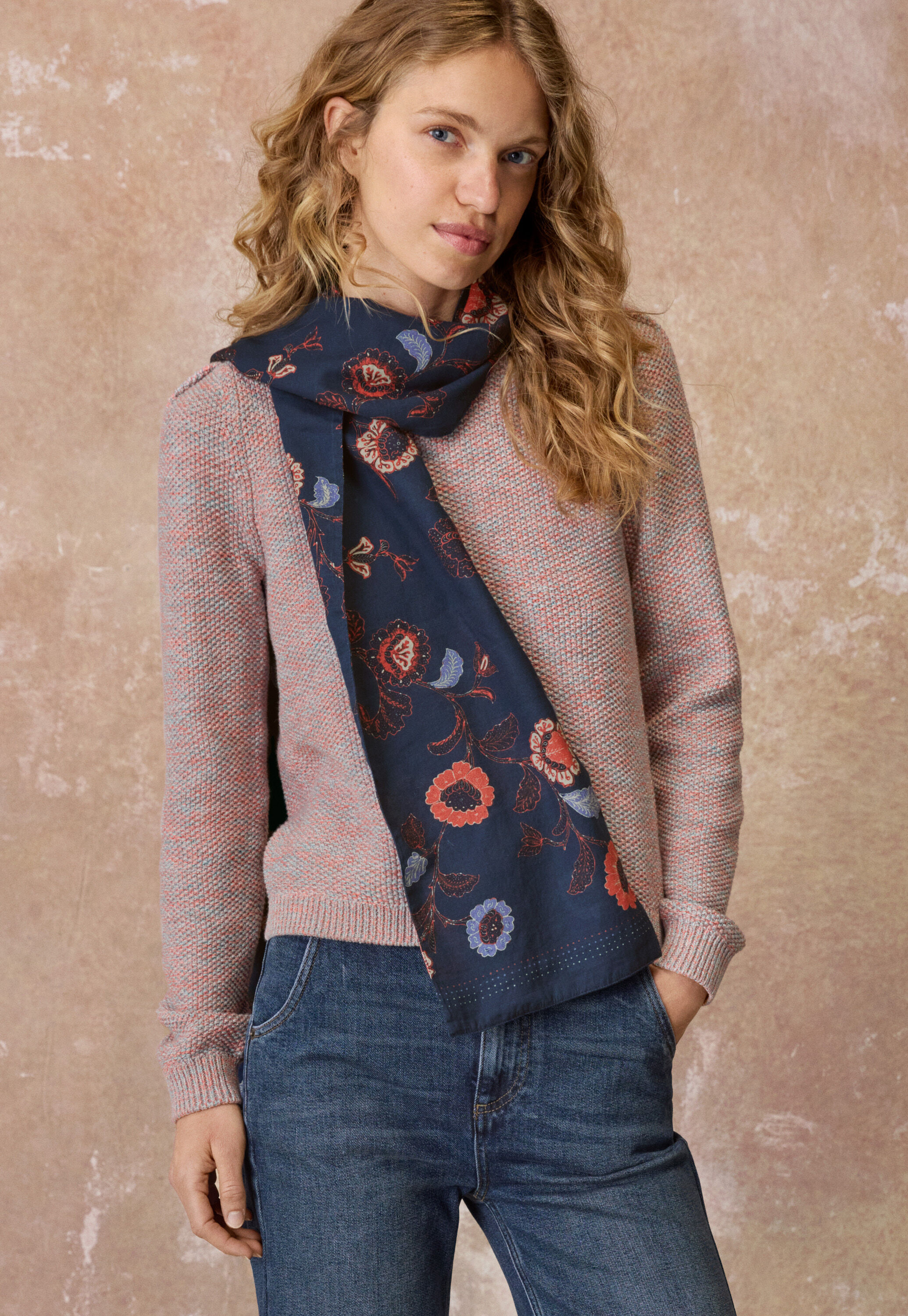 Moss-stitch sweater