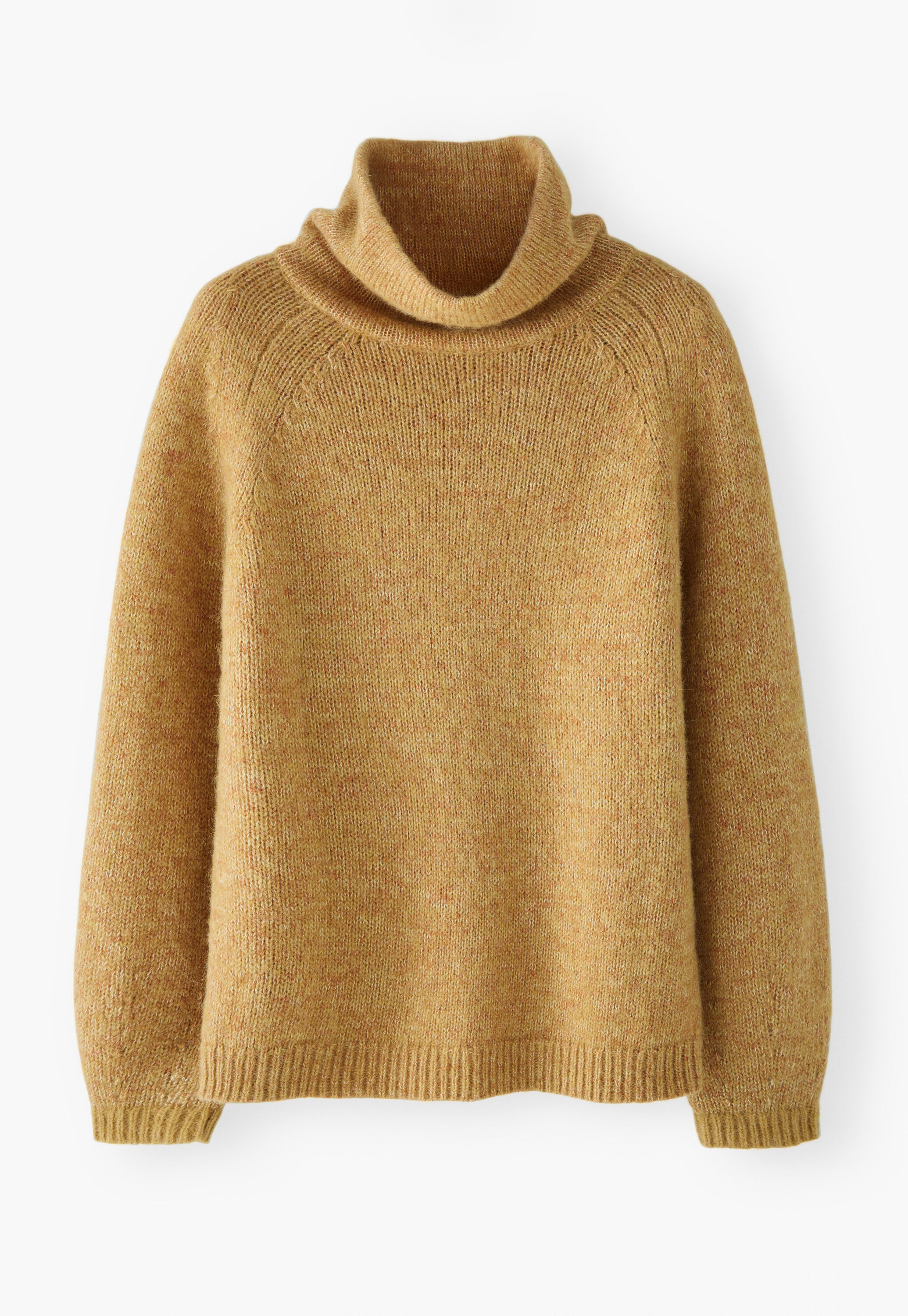 High-neck raglan sweater, Tuscan sun, large