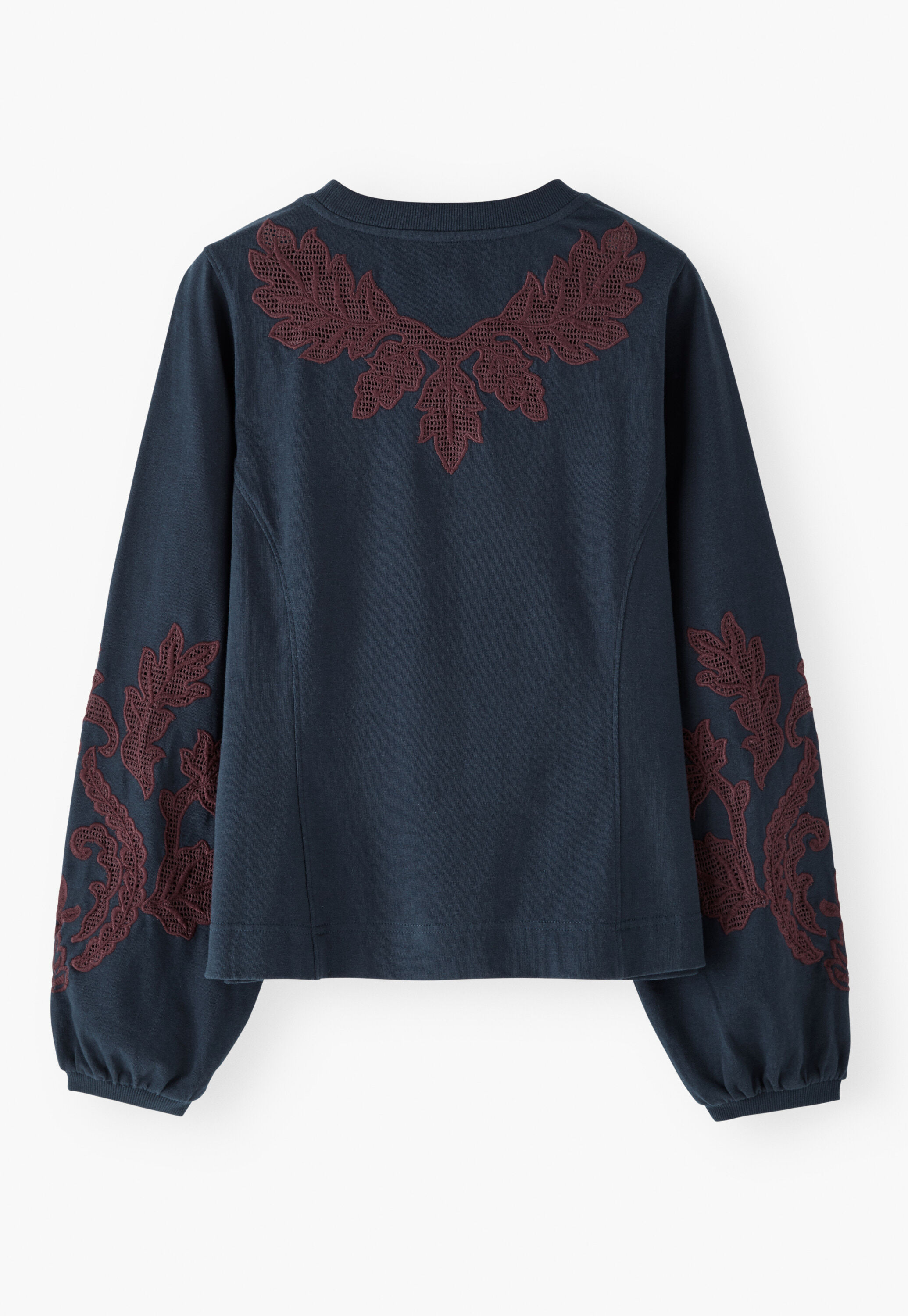 Lace sweatshirt, Dark ink, large