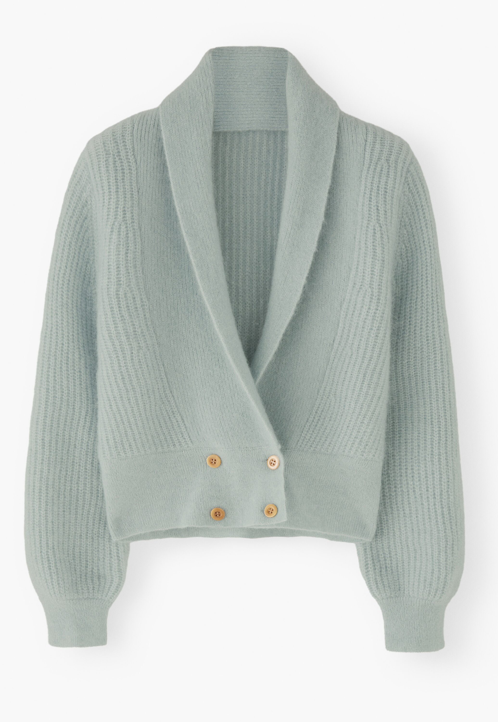 Waffle-stitch cardigan