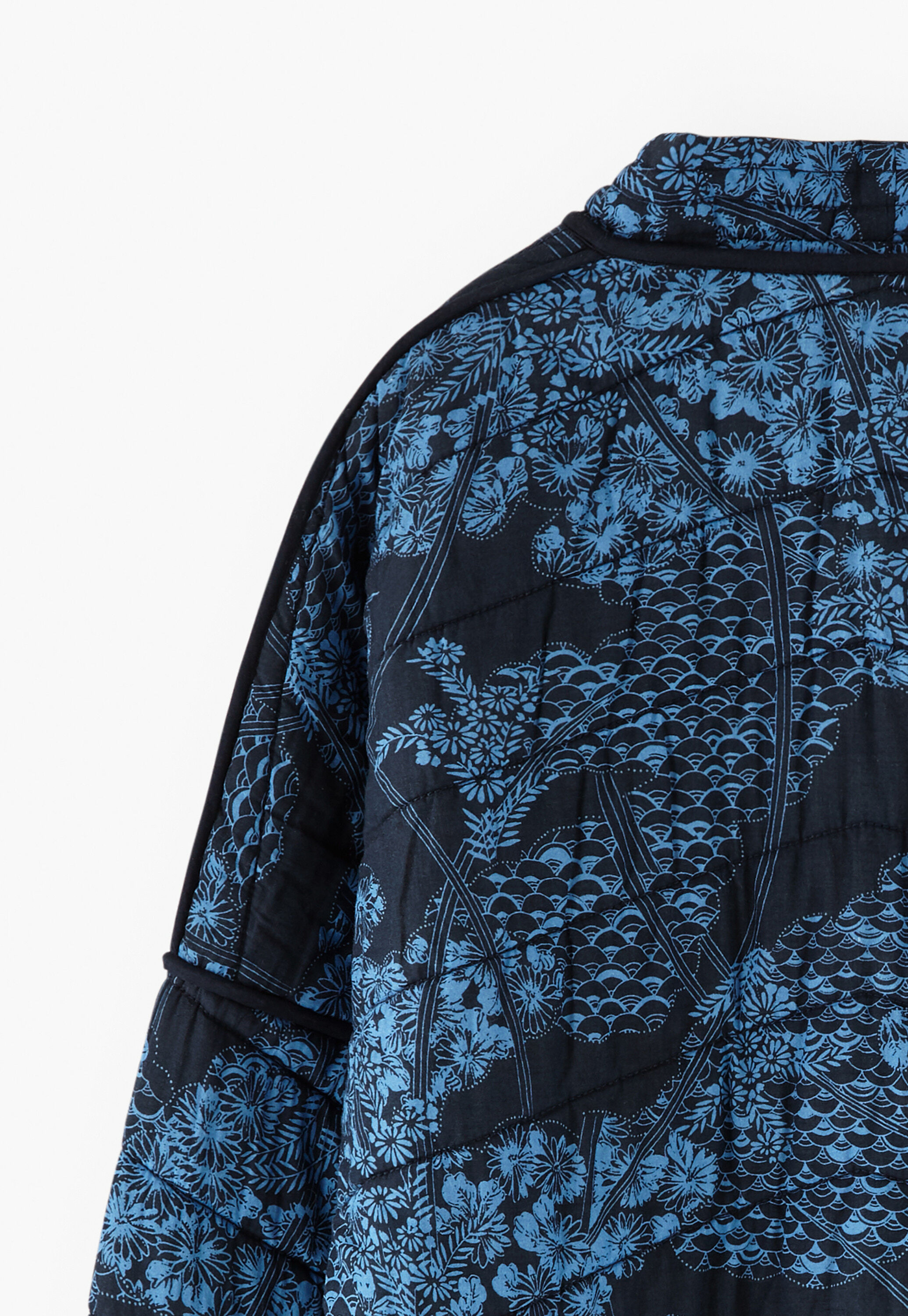 Quilted print jacket, Indigo, large