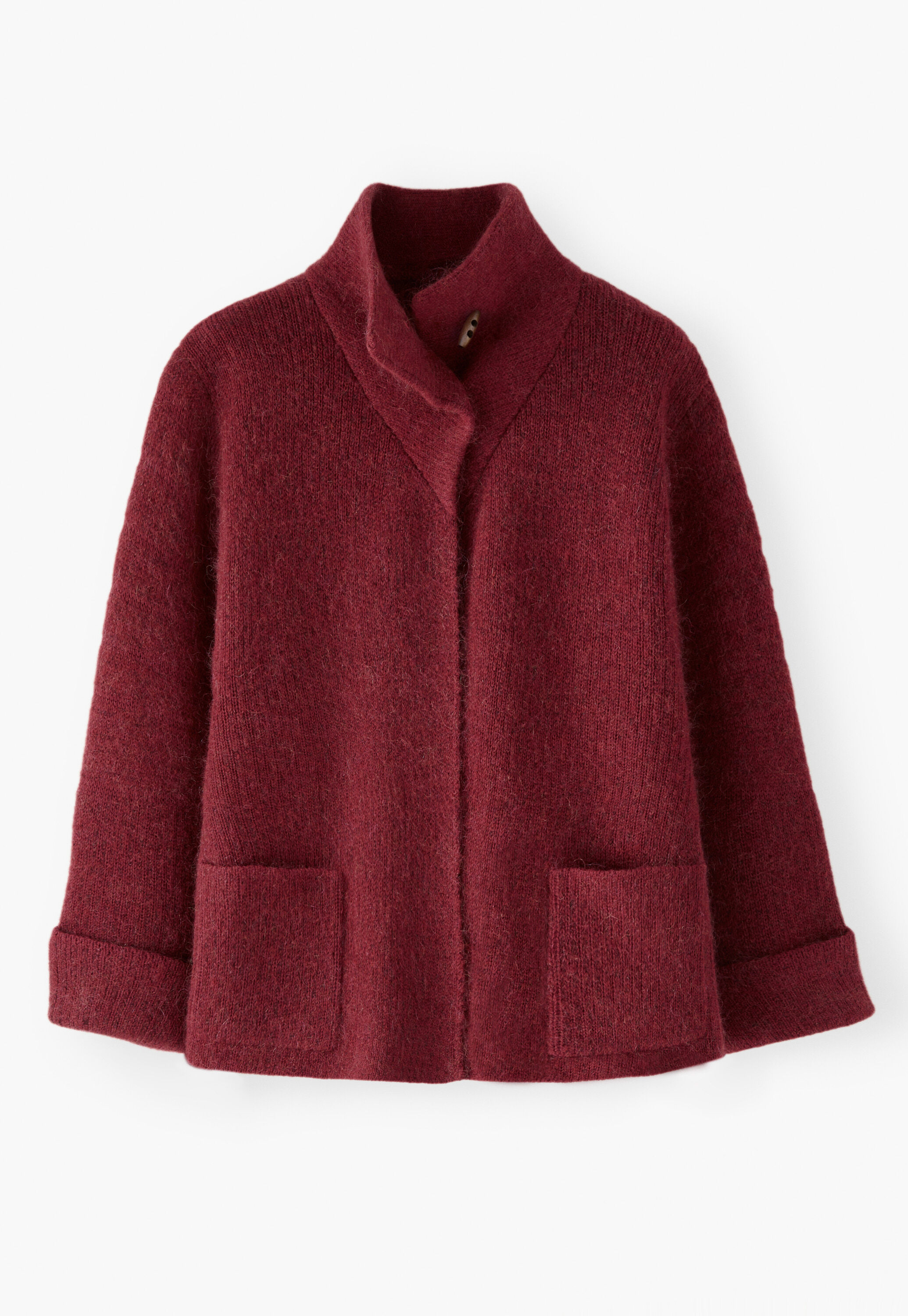 Knitted jacket, Strong ruby, large