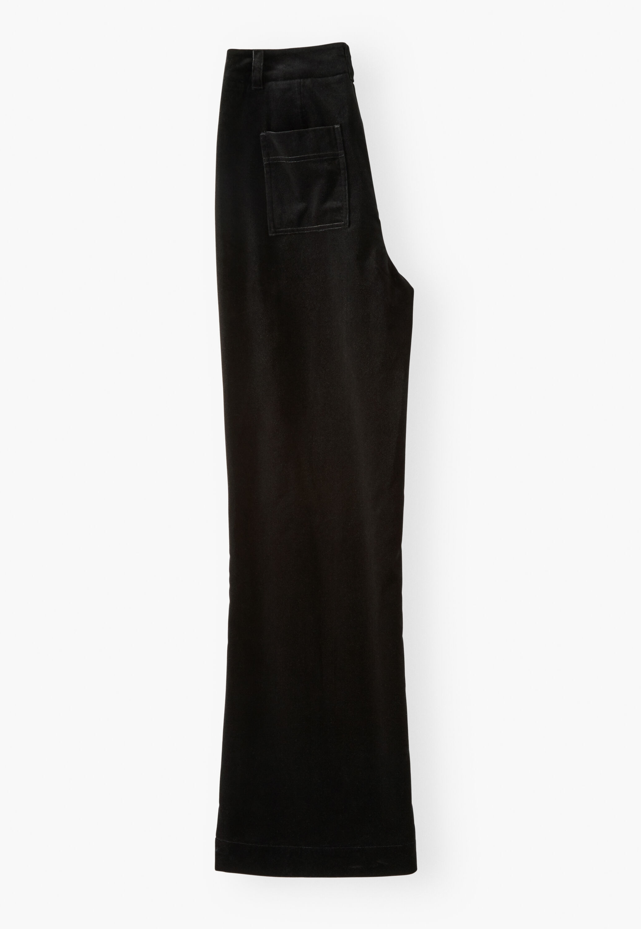 Velvet wide-leg trousers