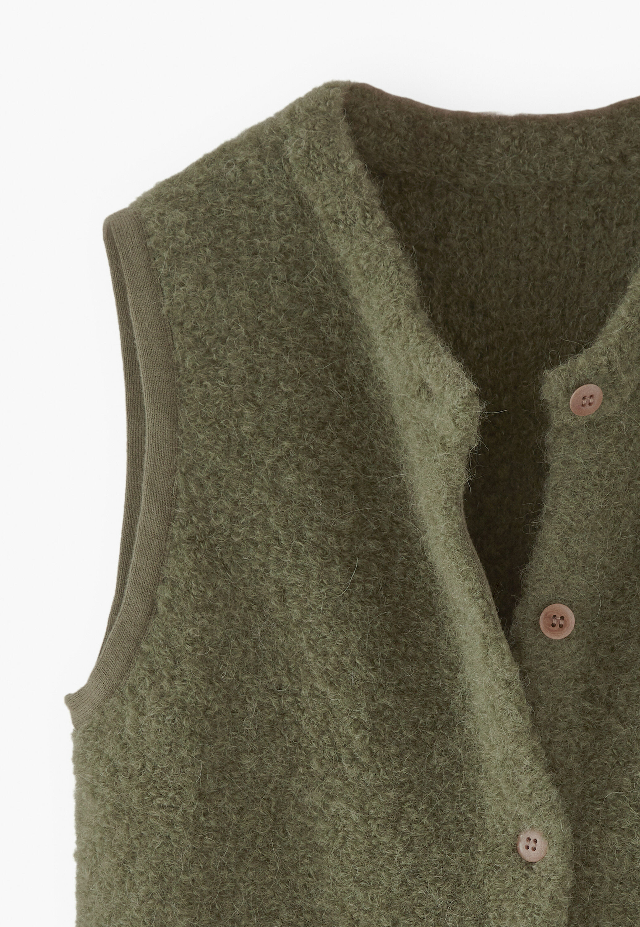 Knitted gilet, Moss, large