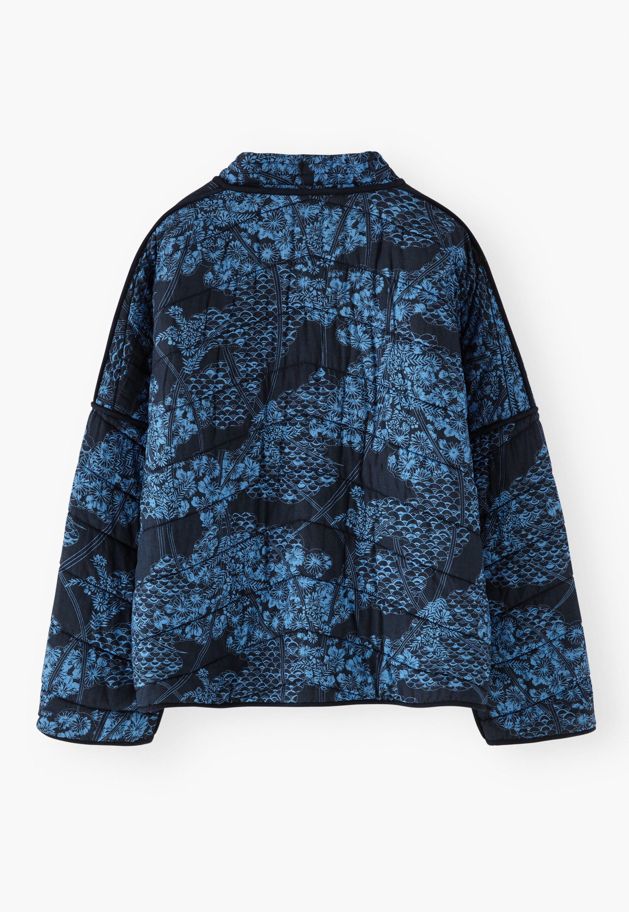 Quilted print jacket, Indigo, large