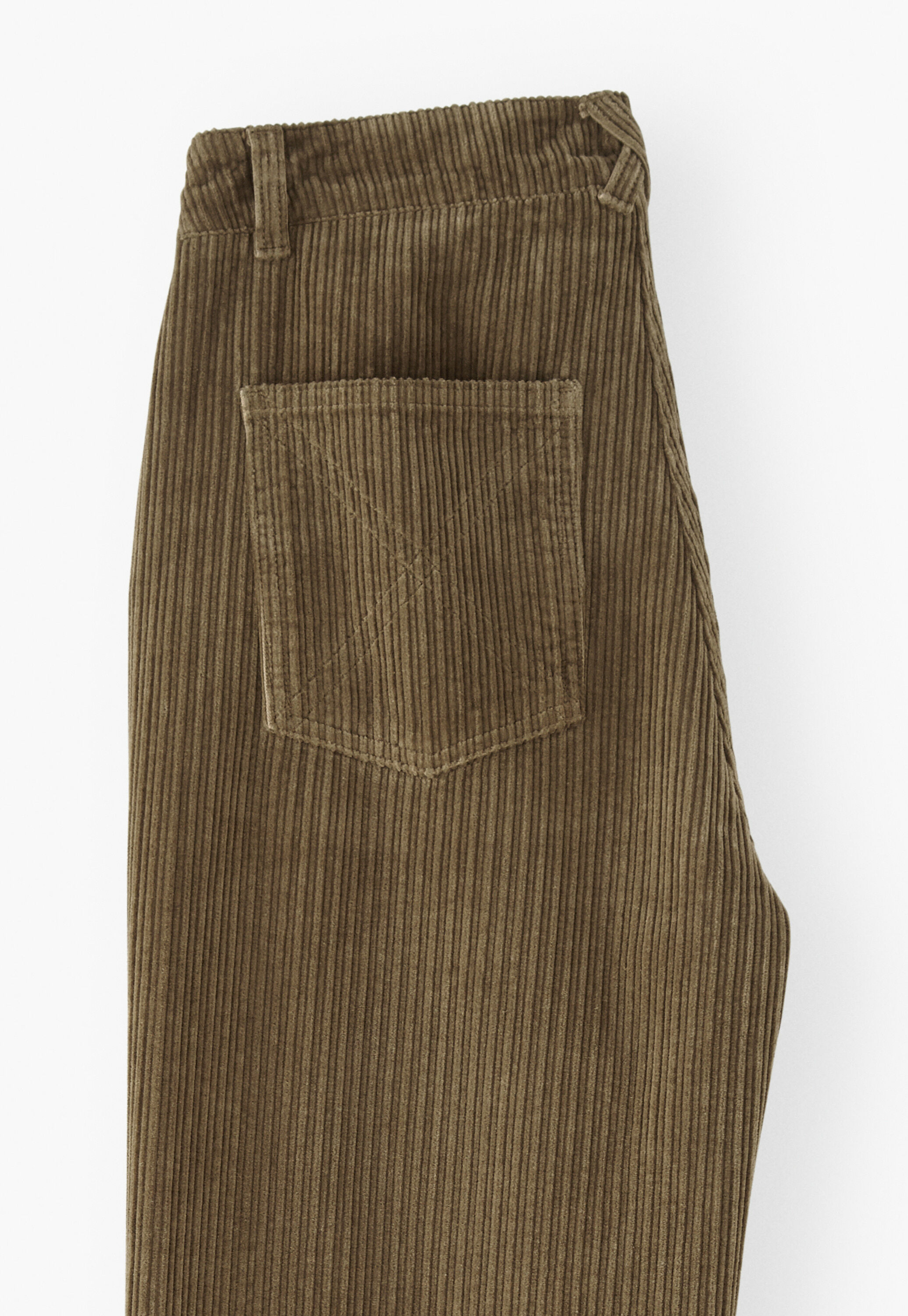 Cropped cord trousers