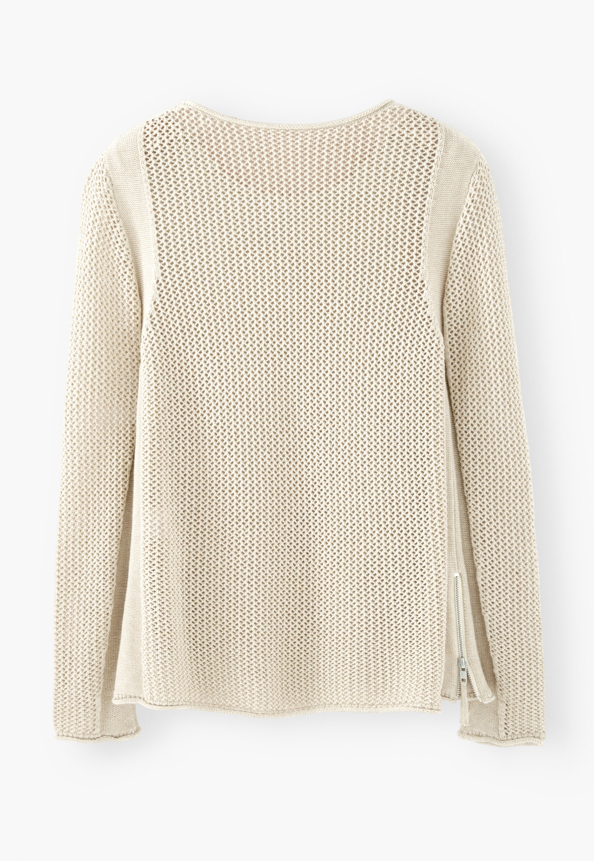 Mesh-stitch sweater