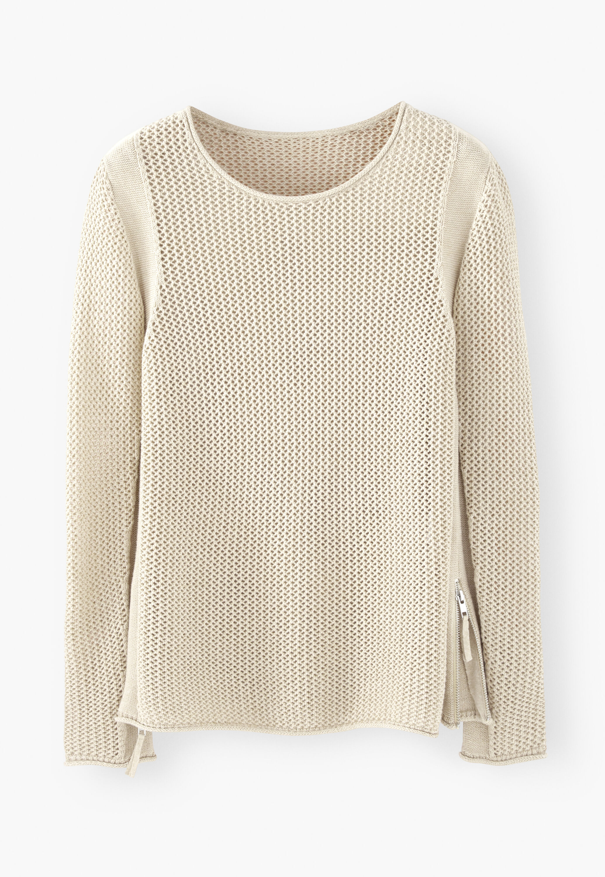 Mesh-stitch sweater