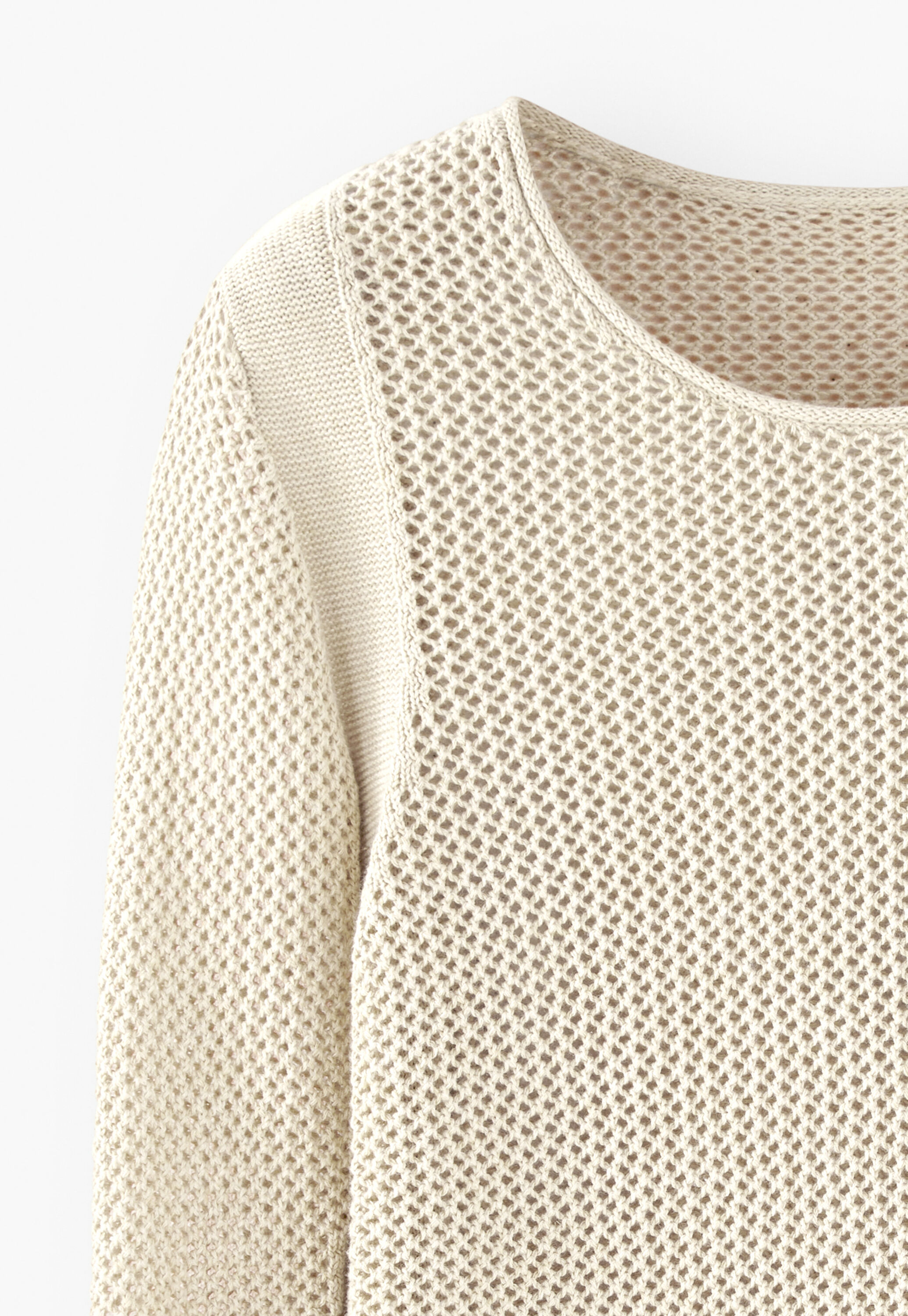 Mesh-stitch sweater