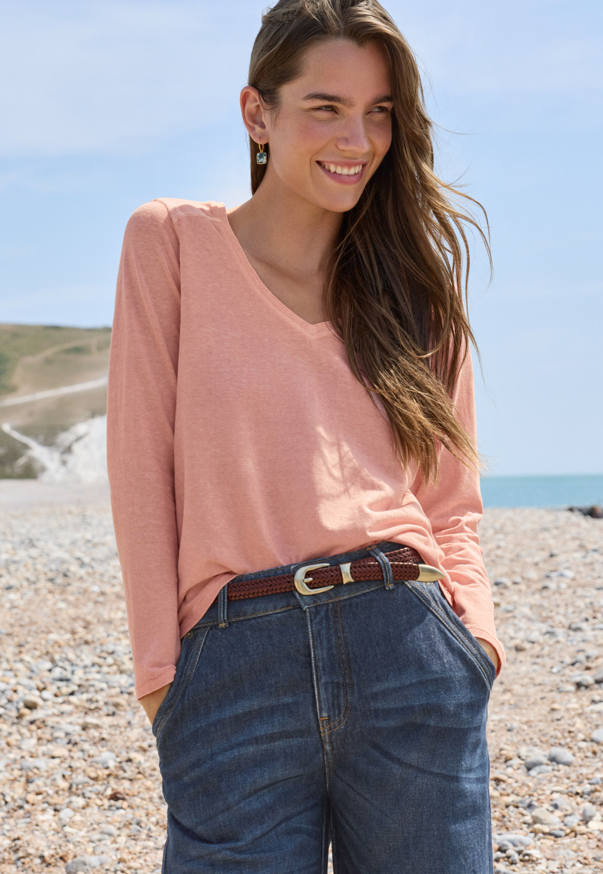 V-neck top