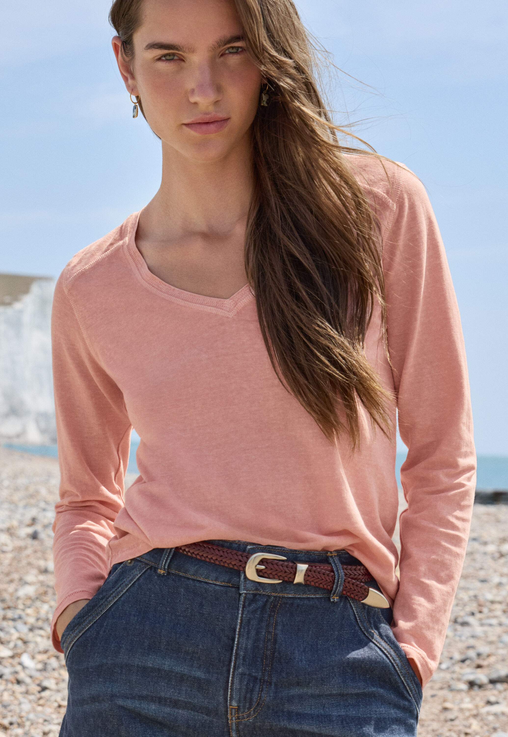 V-neck top