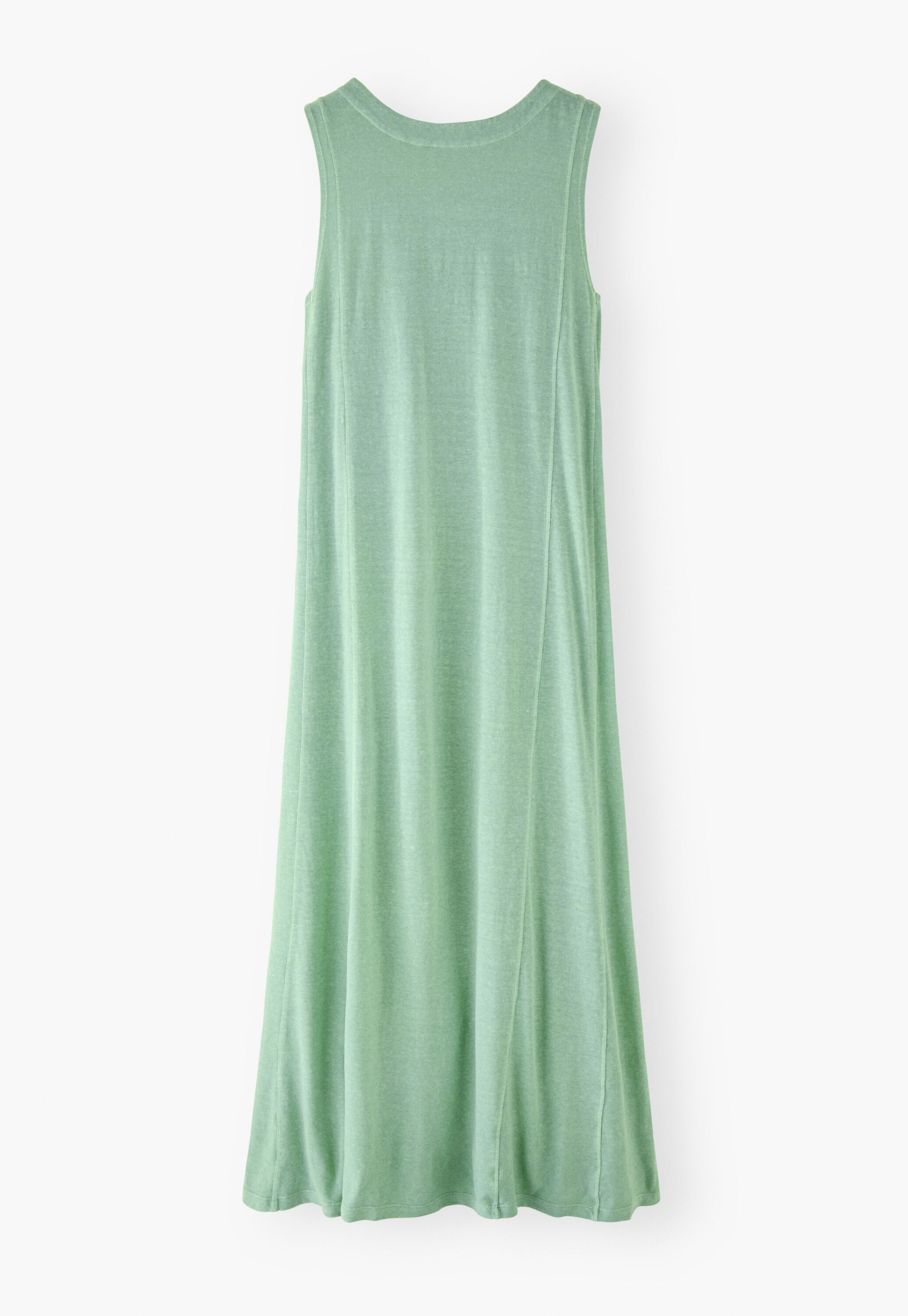 Lace-front jersey dress