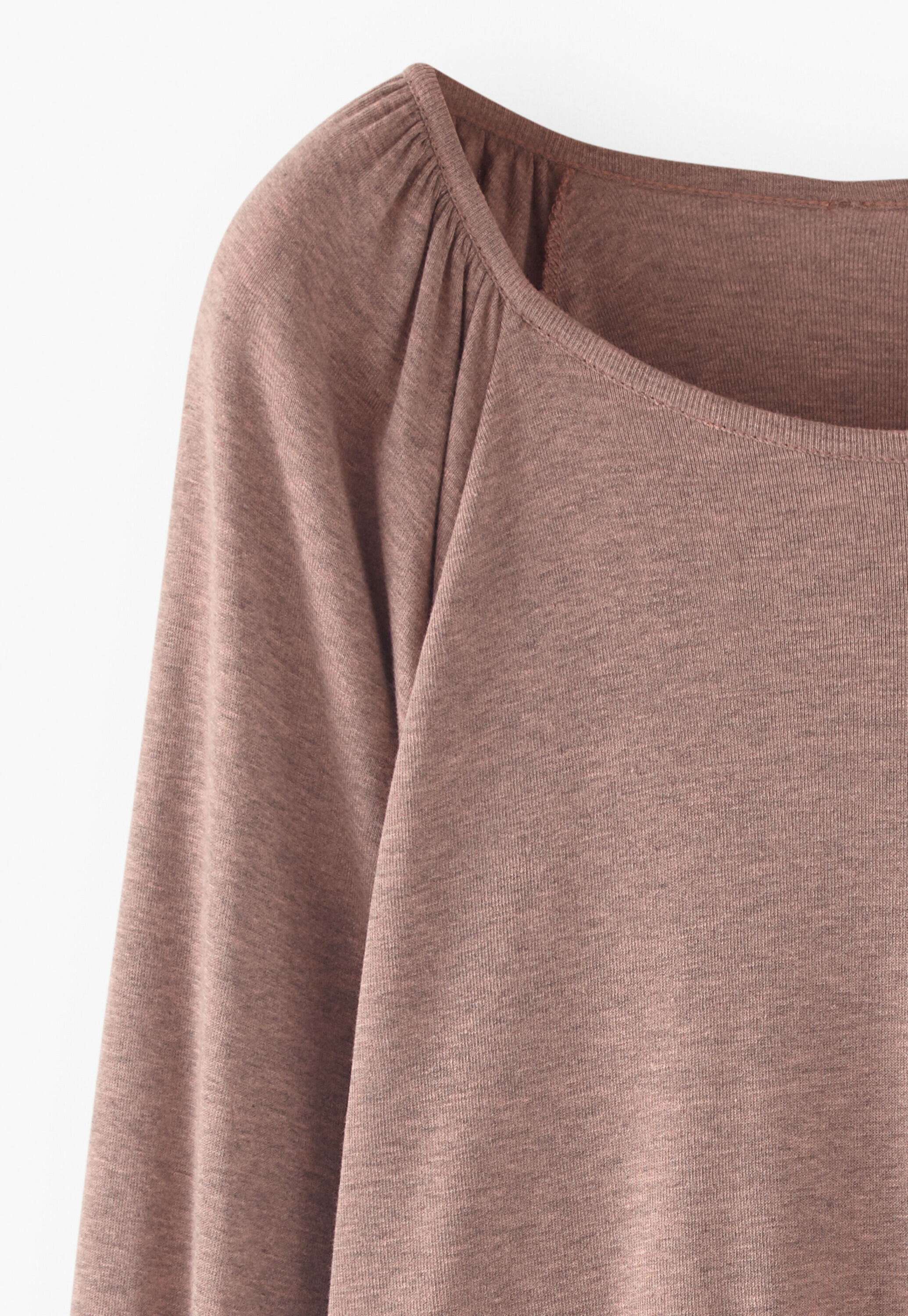 Gathered-shoulder top