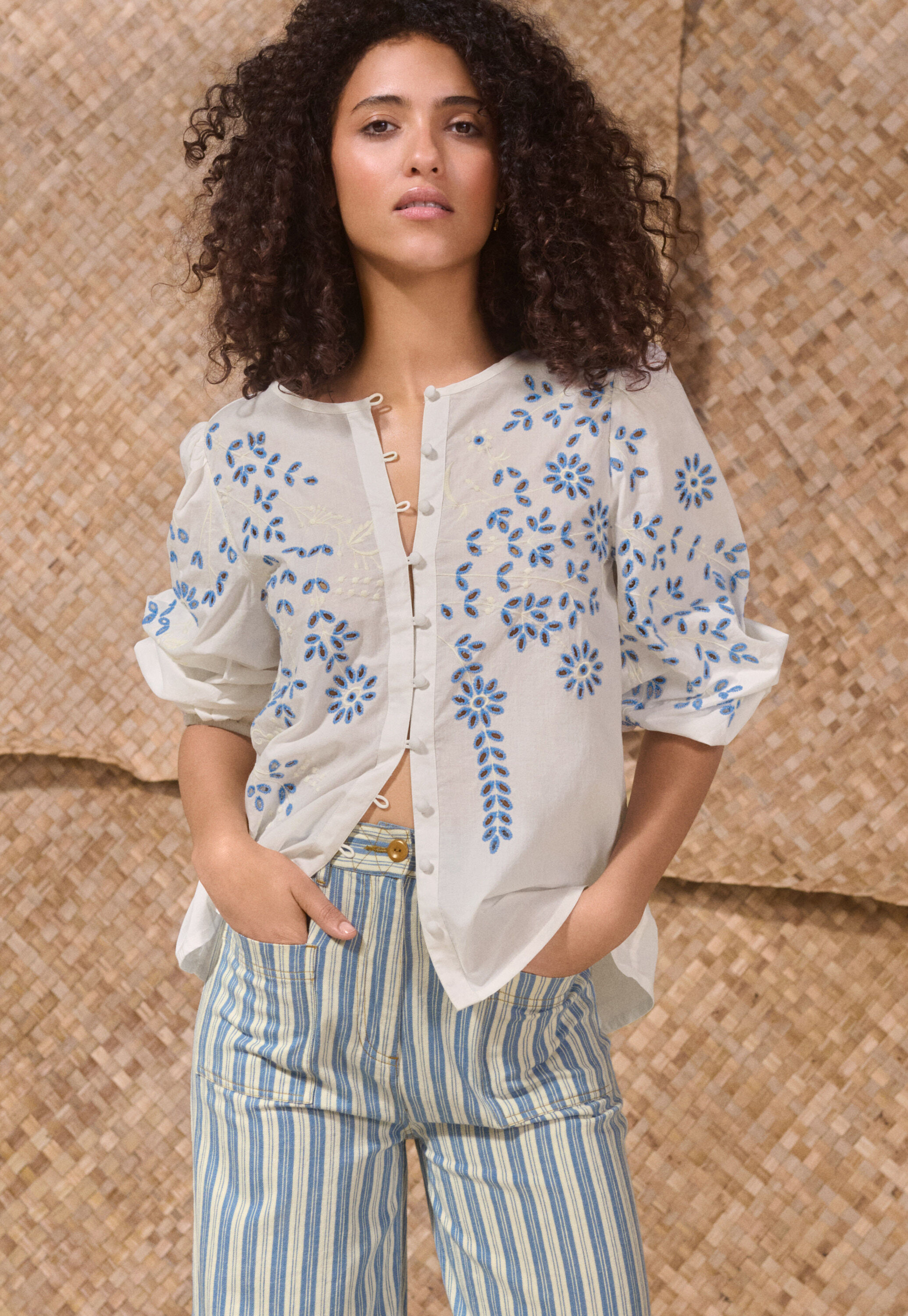 Cutwork blouse