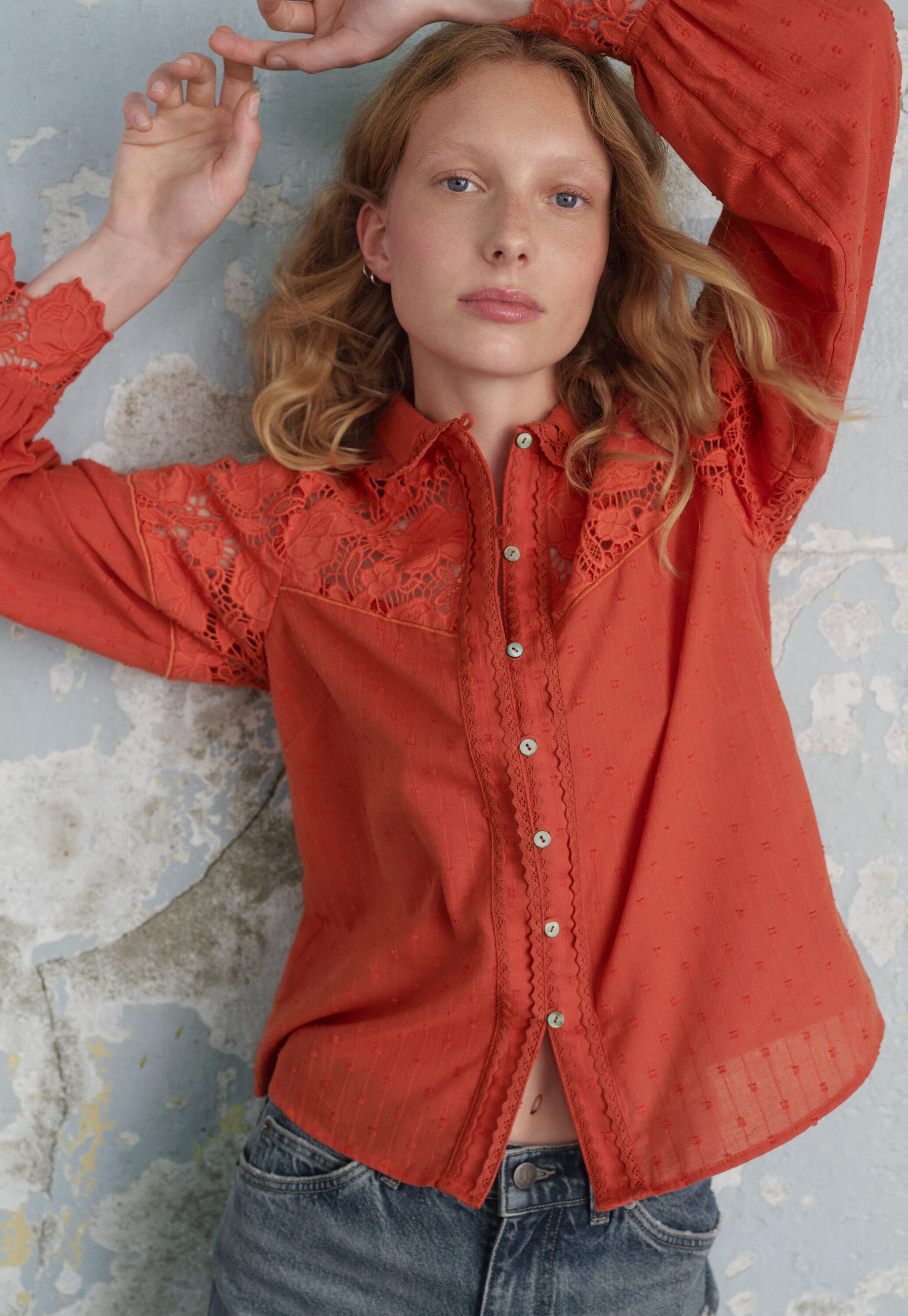 Cutwork blouse