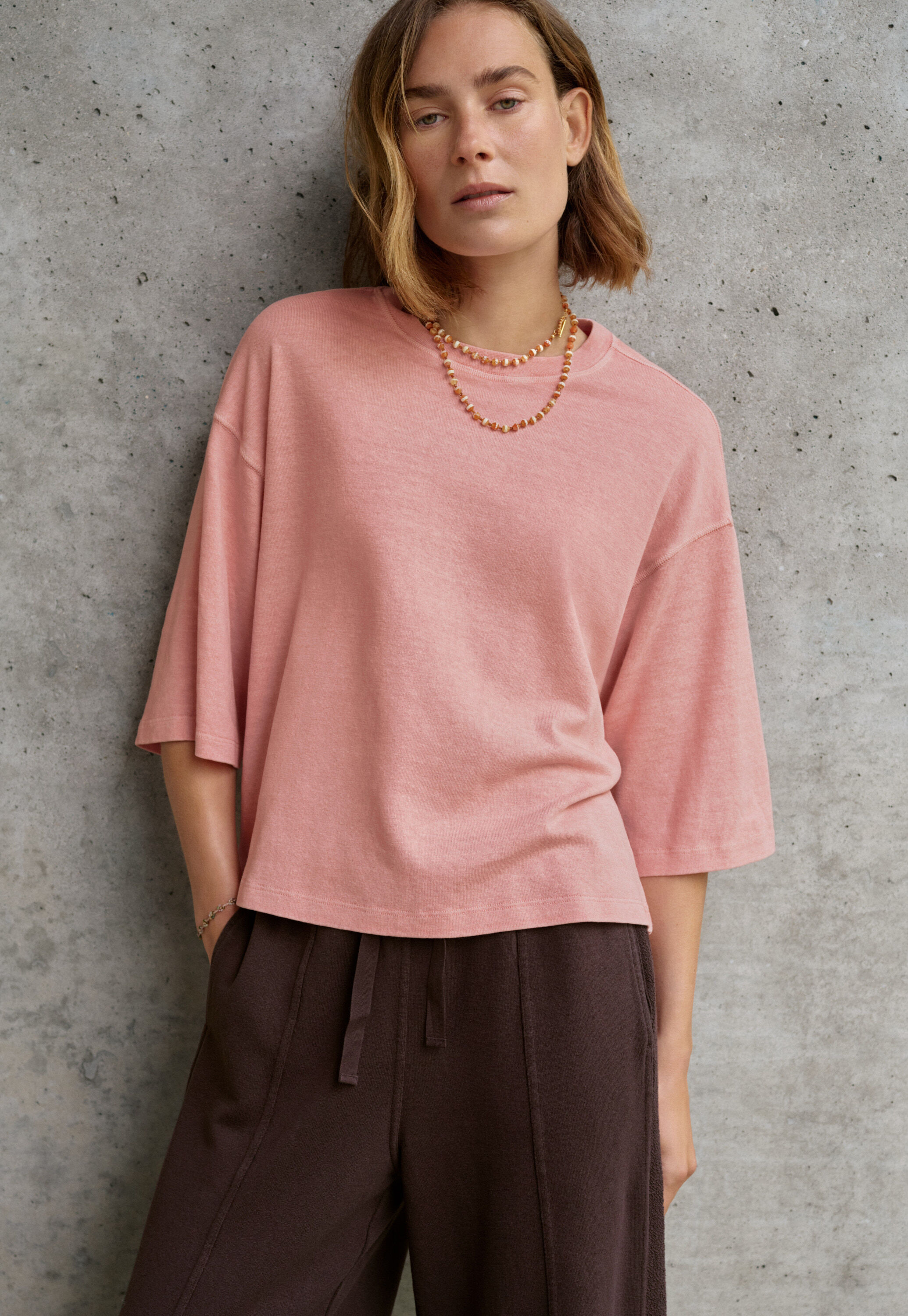 Drop-shoulder top