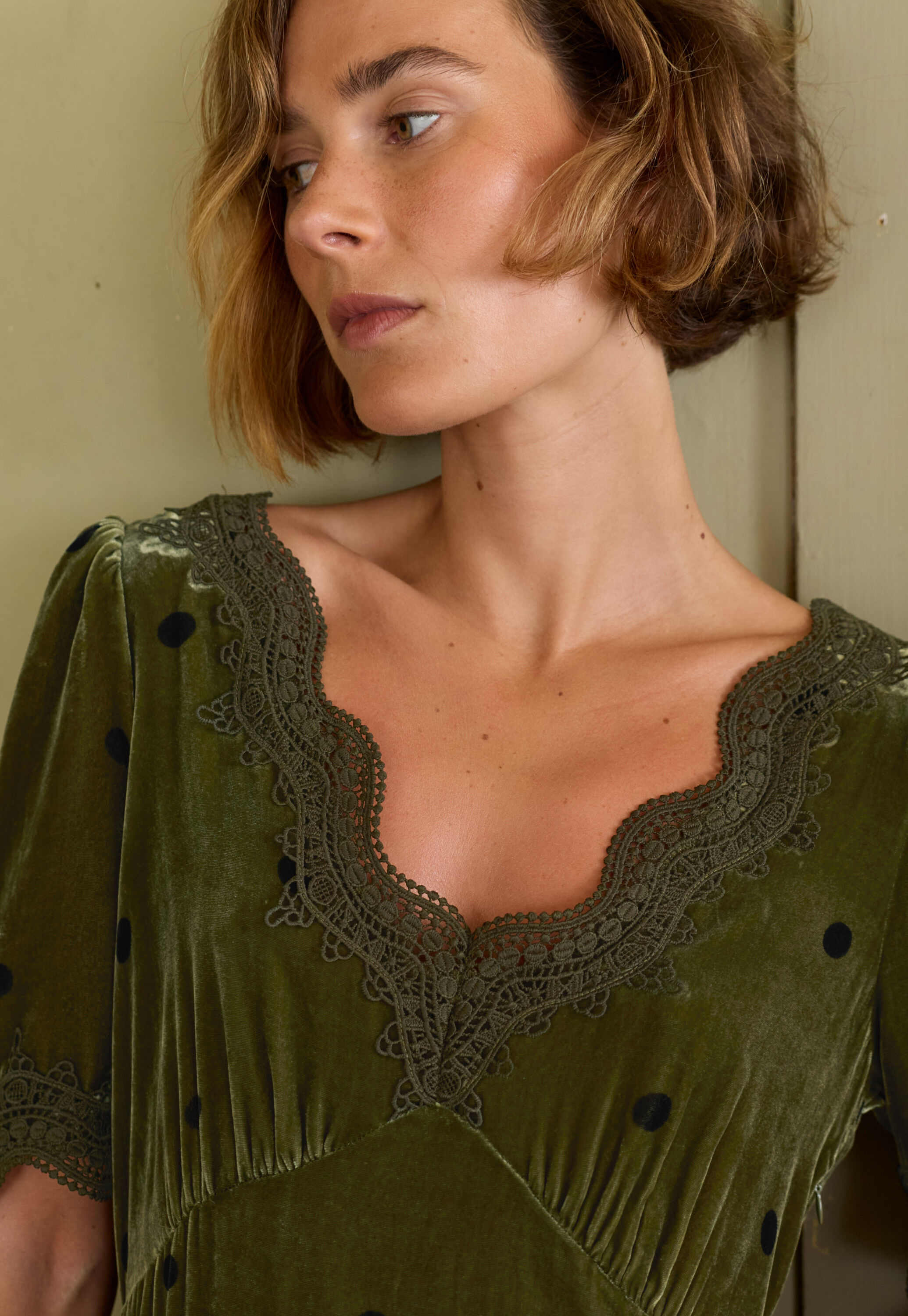 Velvet dress, Moss, large