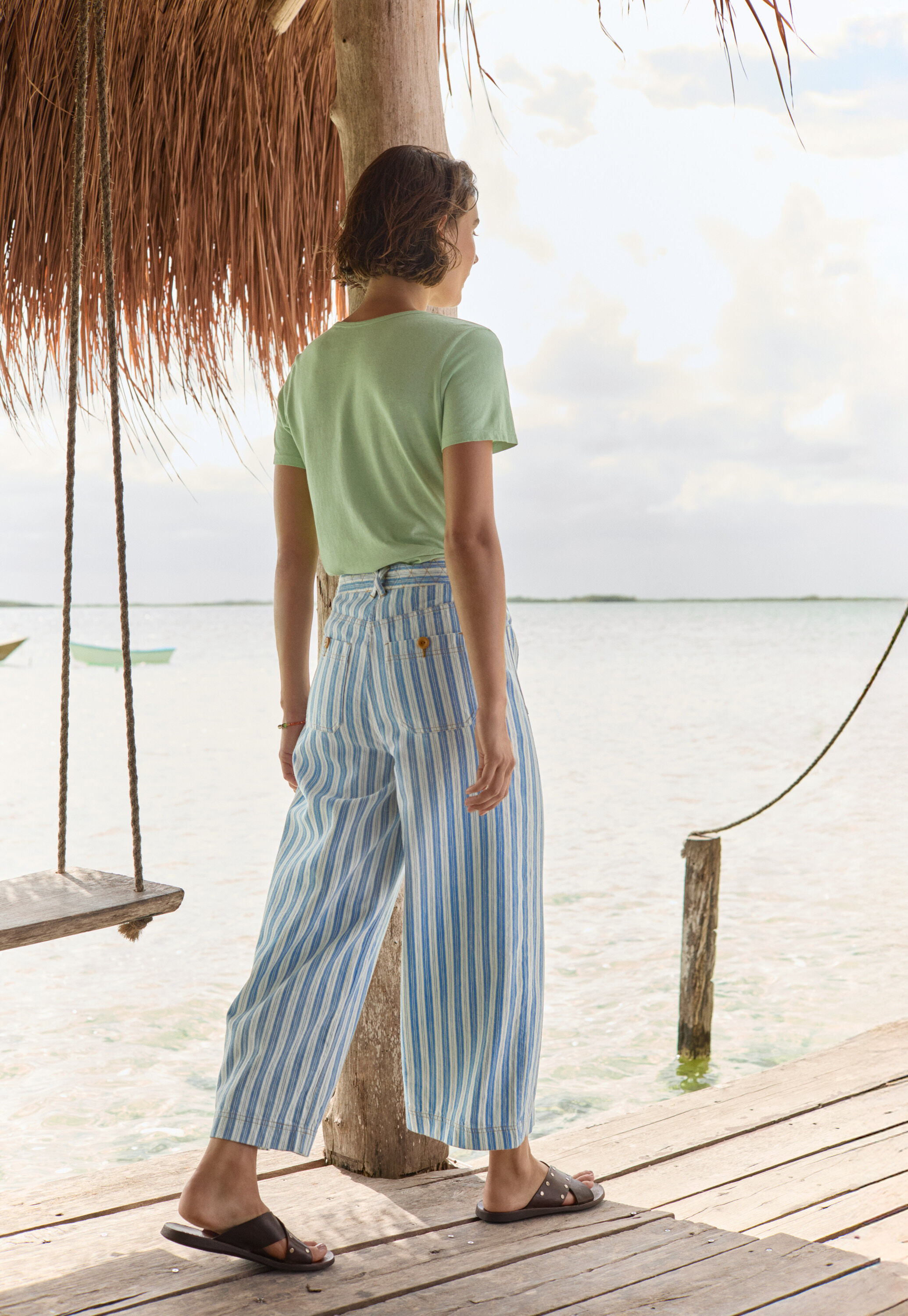 Striped trousers