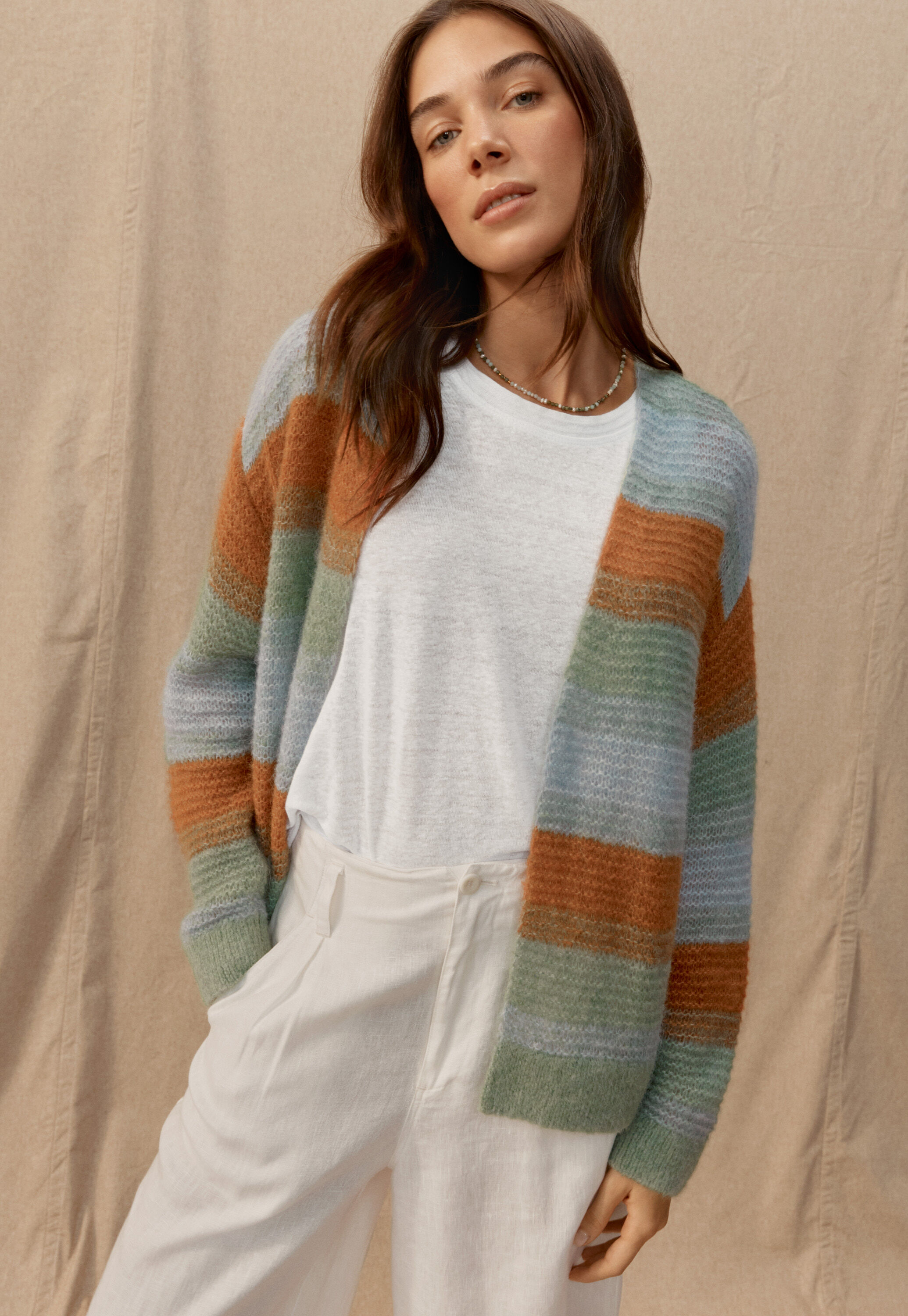 Striped cardigan