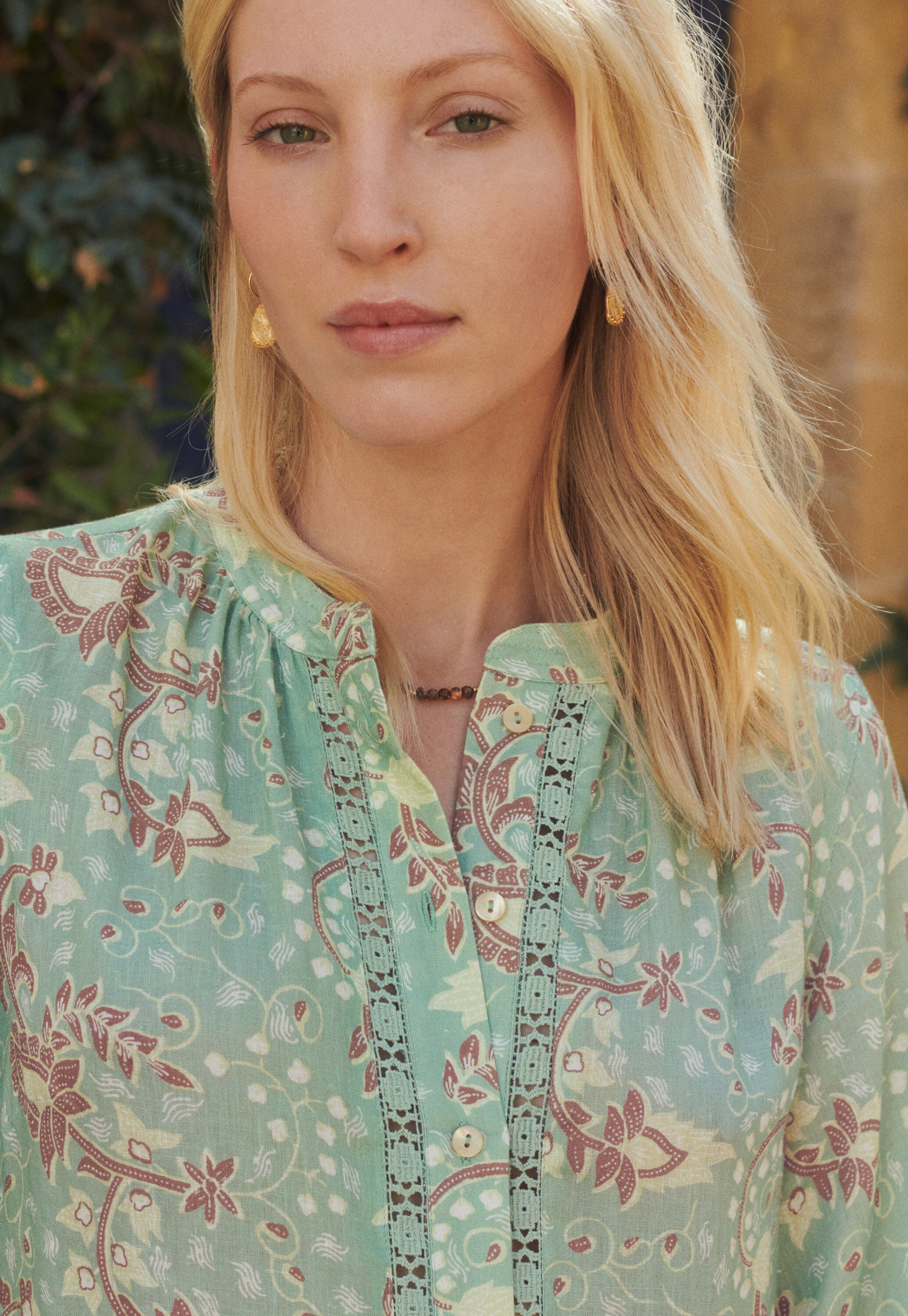 Printed tiered dress