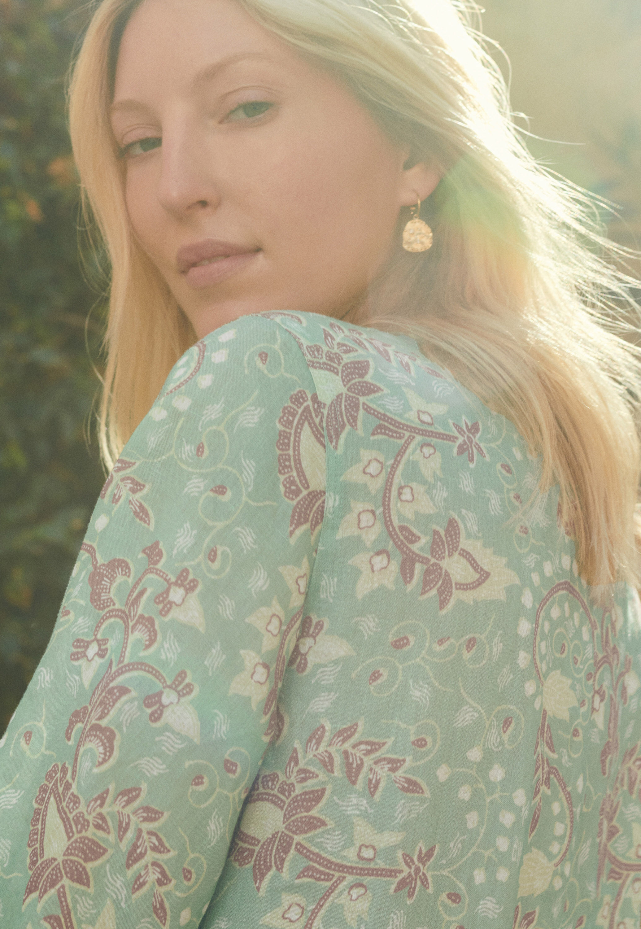Printed tiered dress