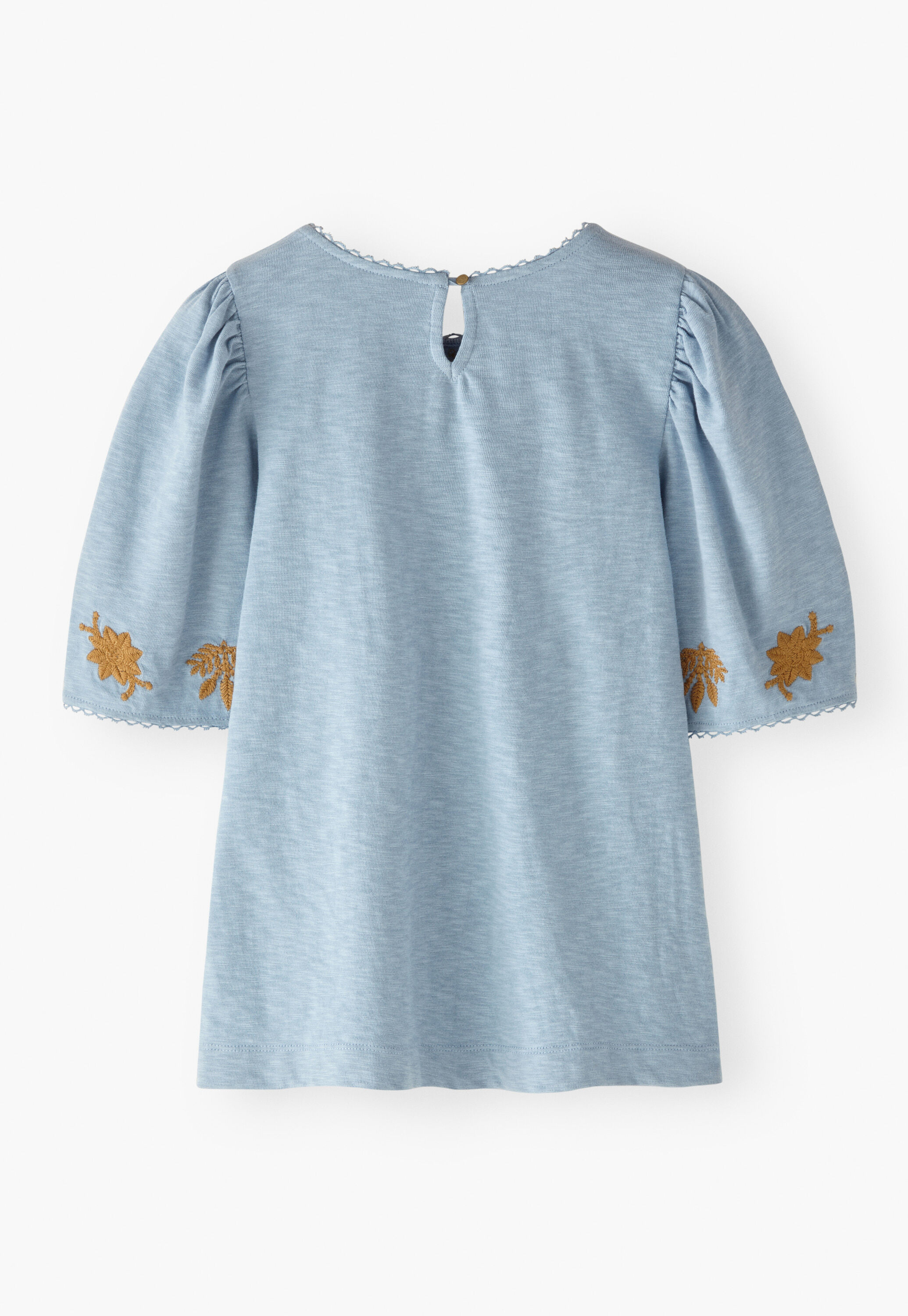 Frill-sleeve jersey top