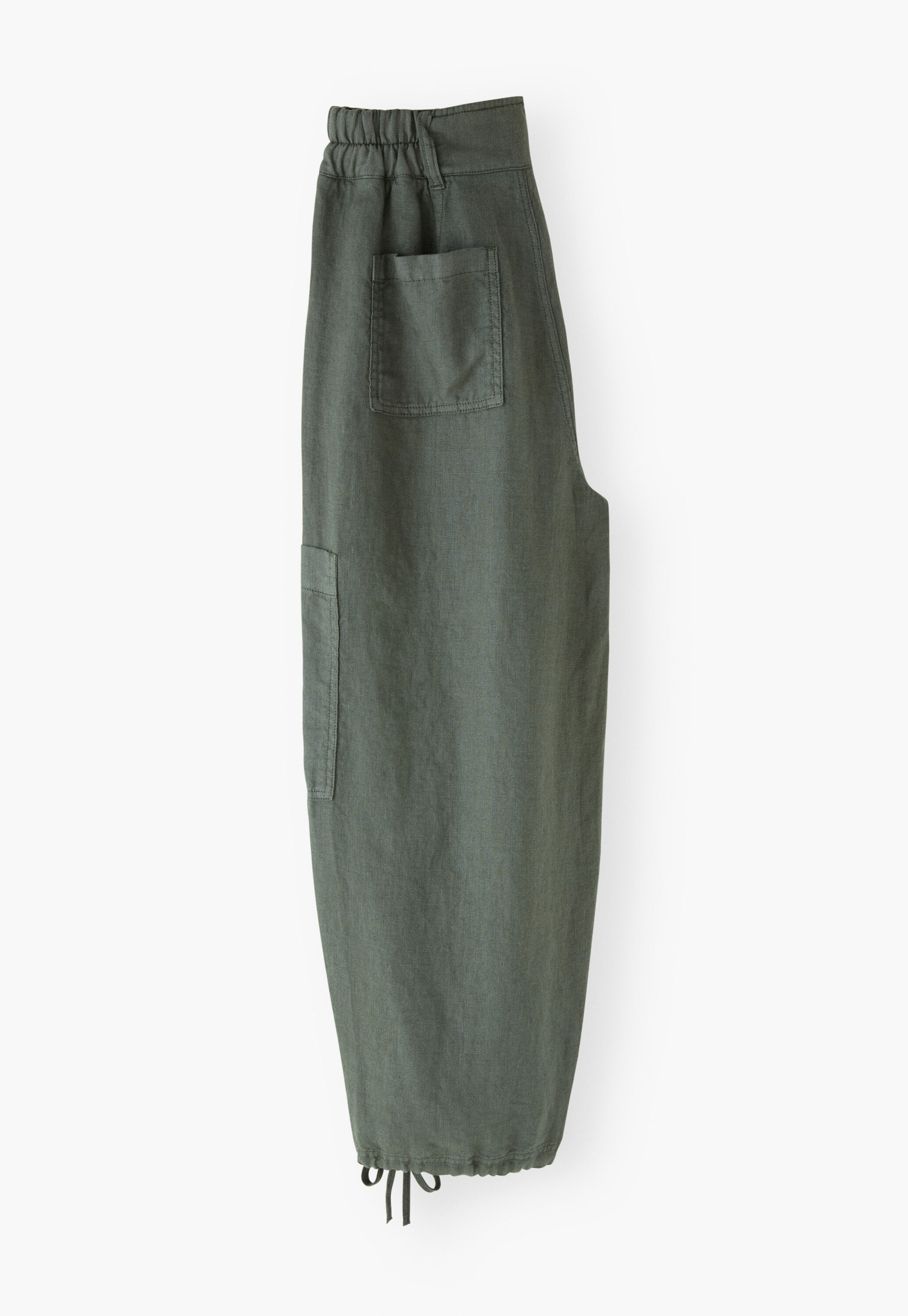 Tie-leg trousers