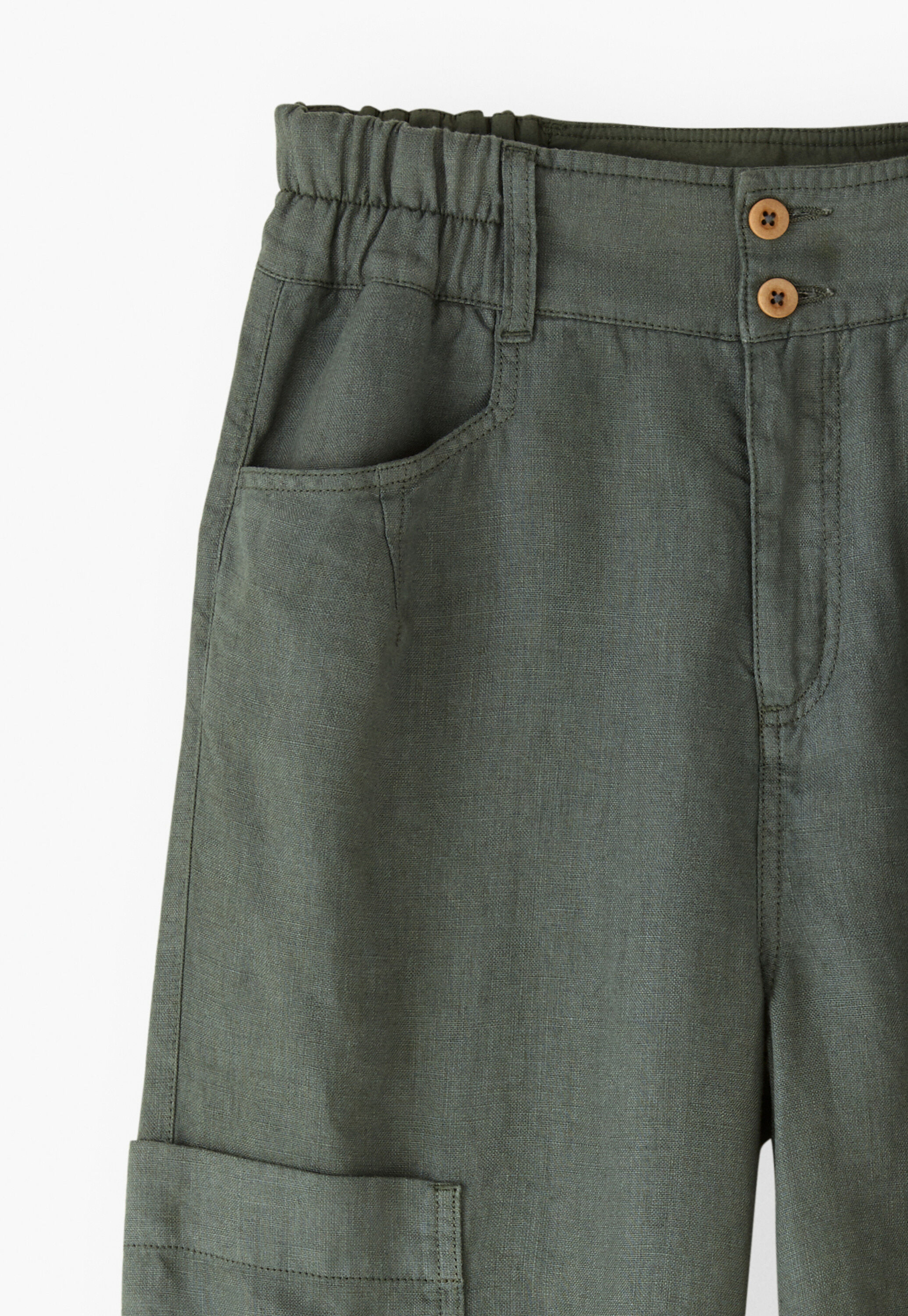 Tie-leg trousers
