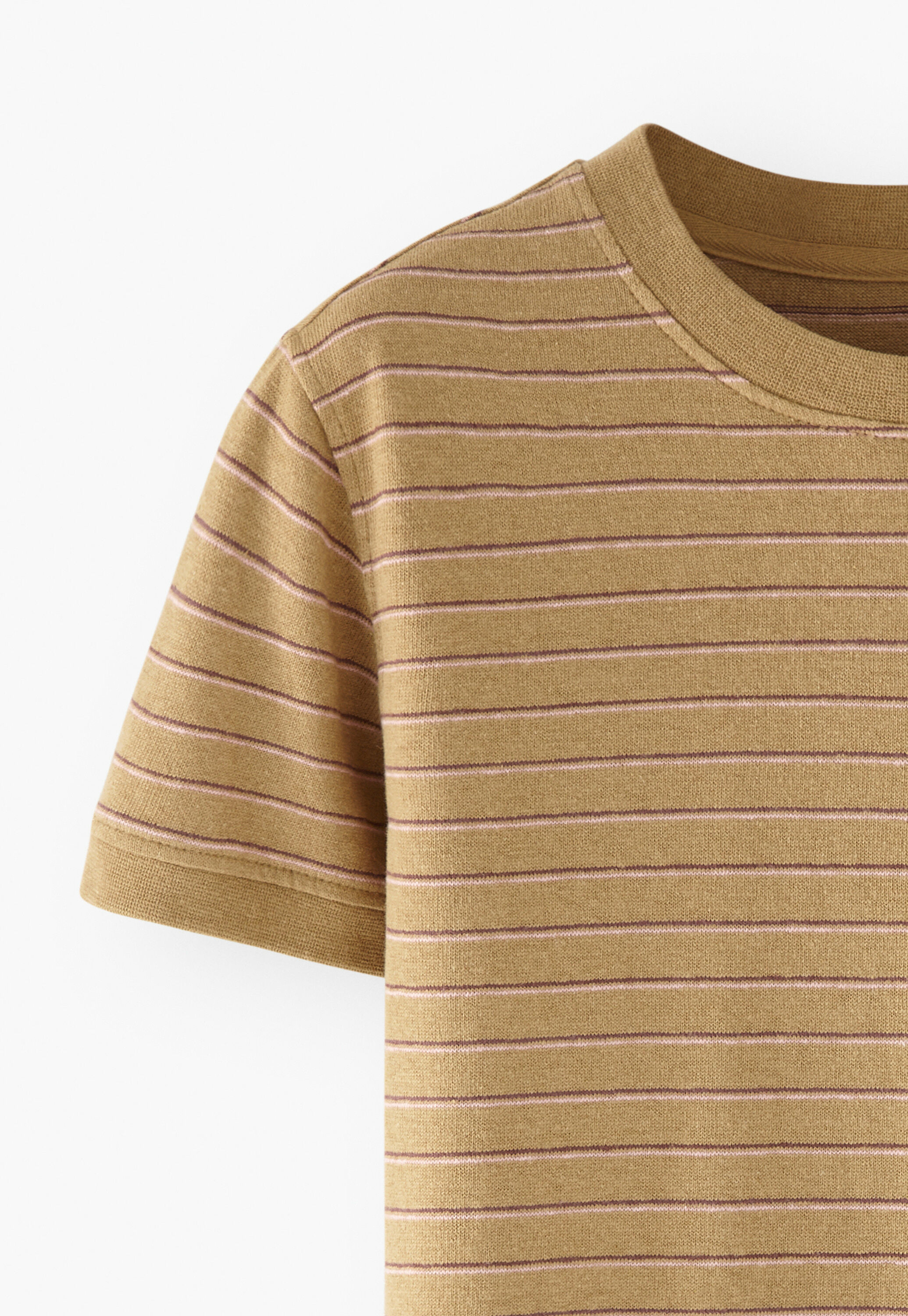 Stripe T-shirt, Sand rose, large