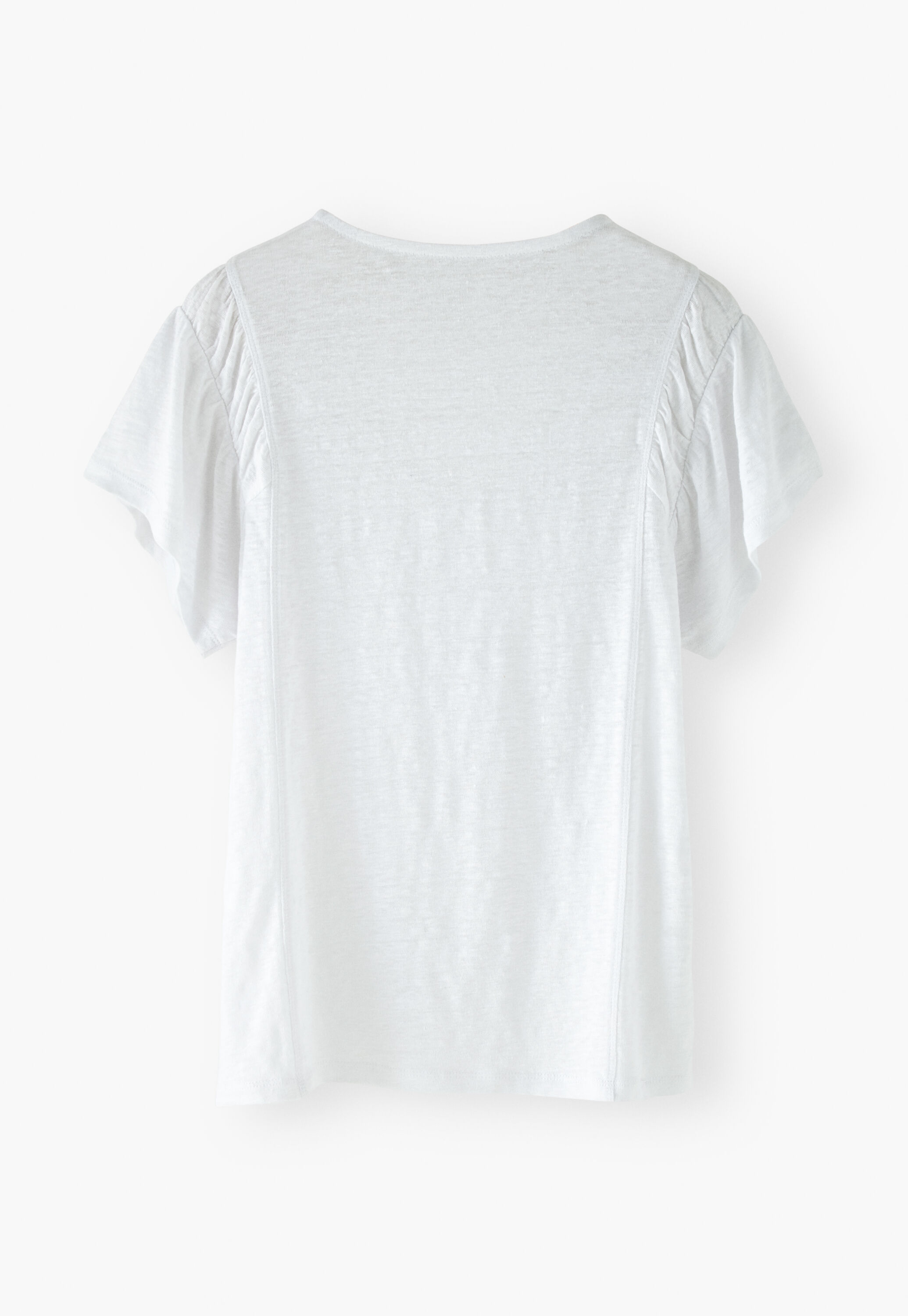 Gathered-sleeve top