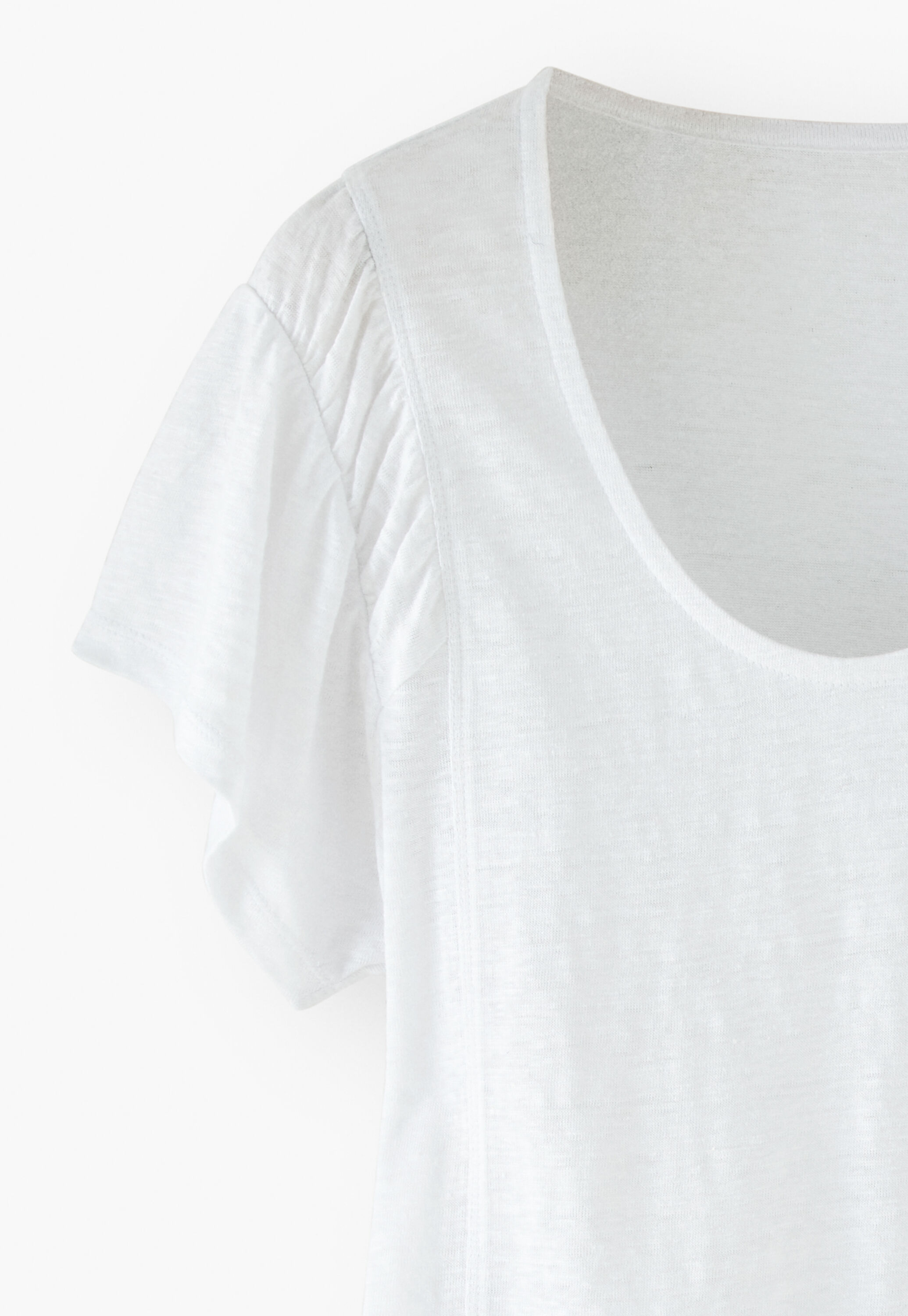 Gathered-sleeve top