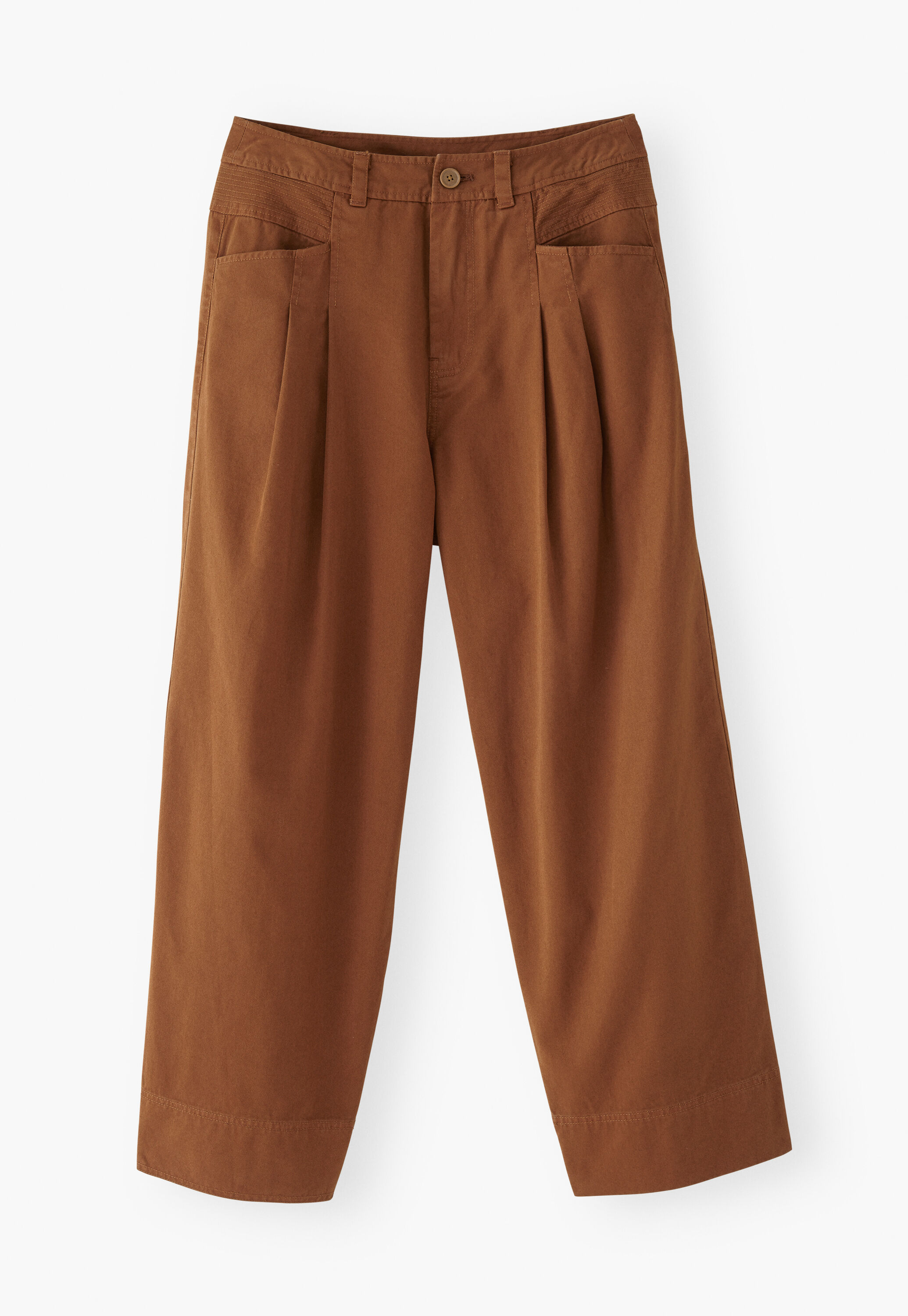 Stitch-detail trousers
