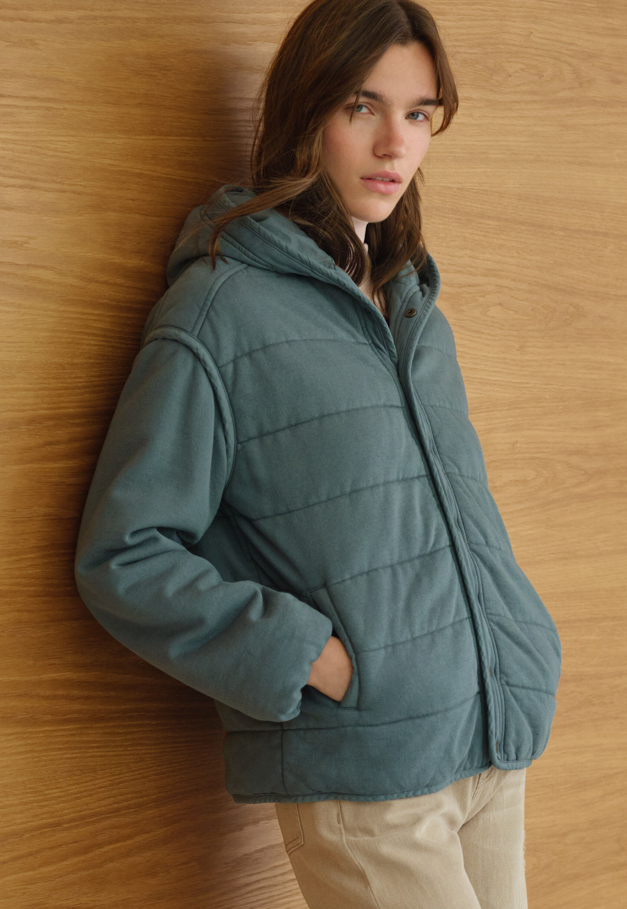 Quilted embroidered jacket