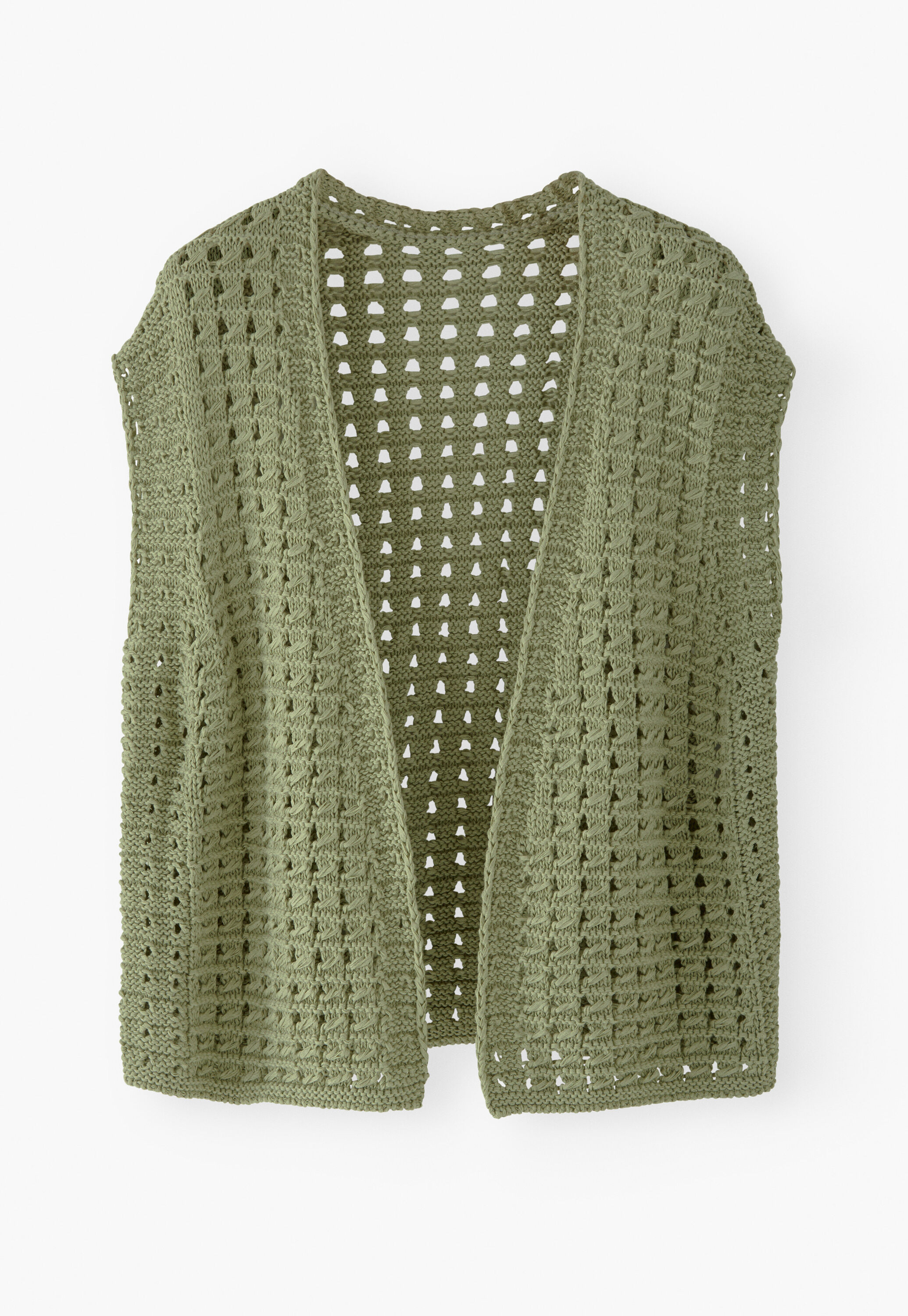 Crochet-stitch waistcoat
