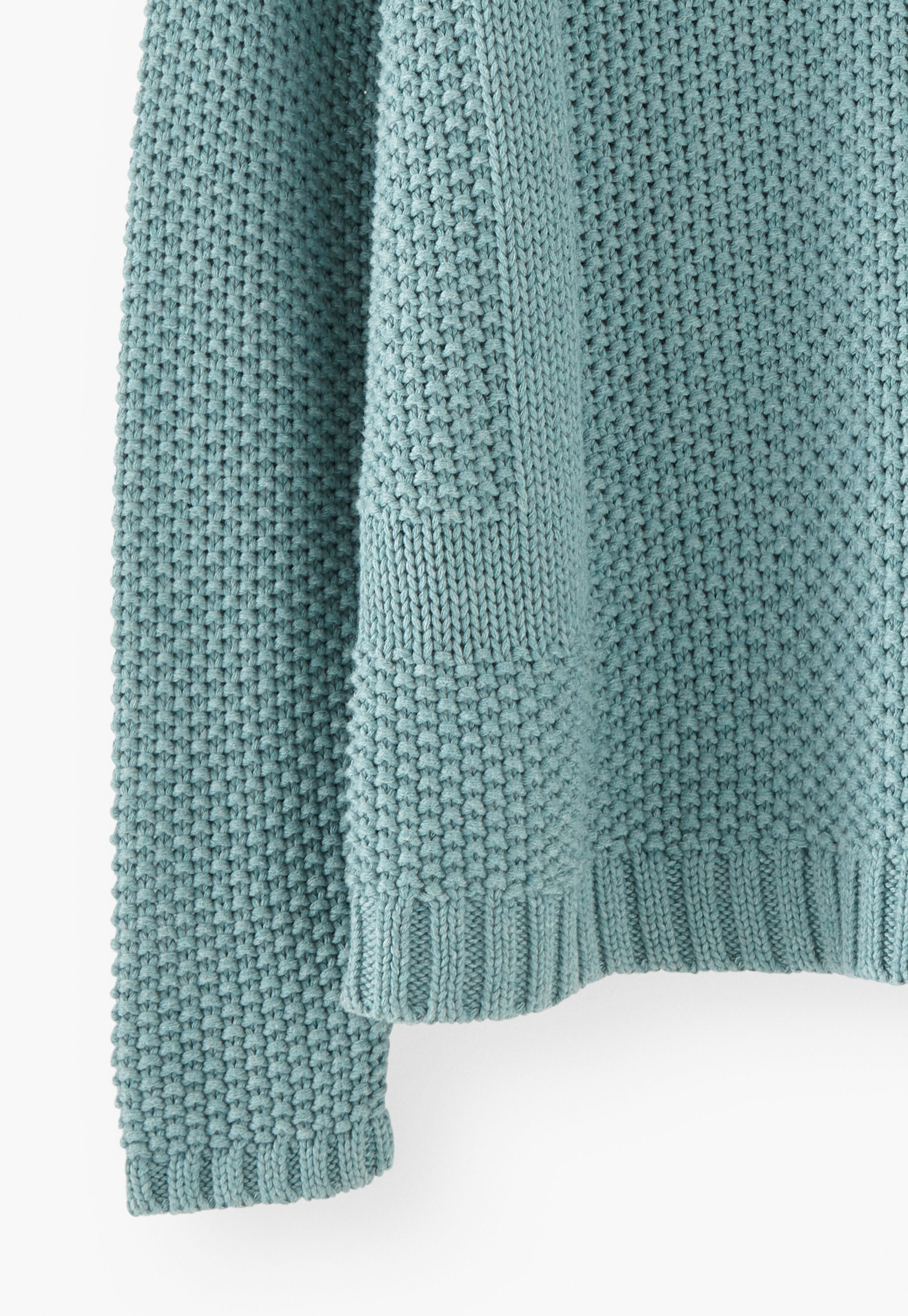 Moss-stitch sweater