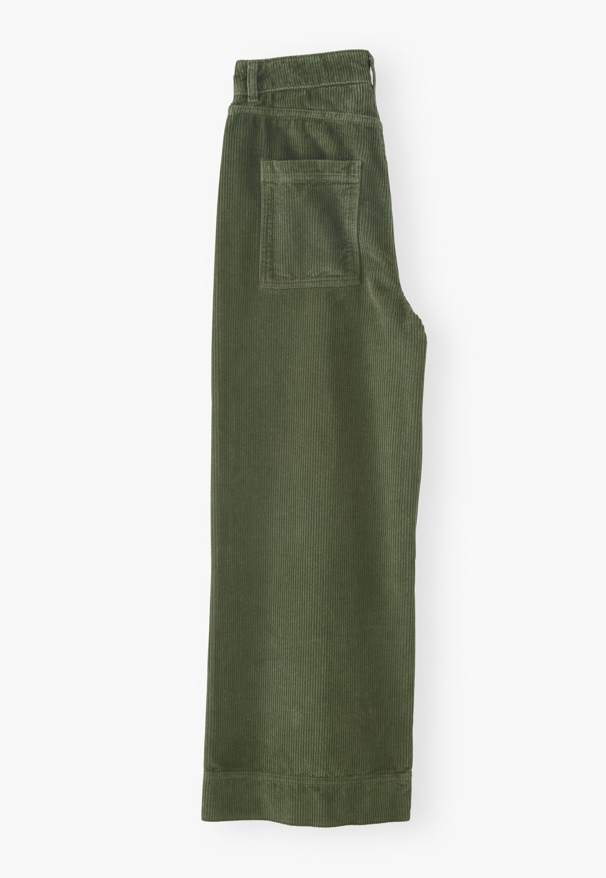 Wide-leg cord trousers