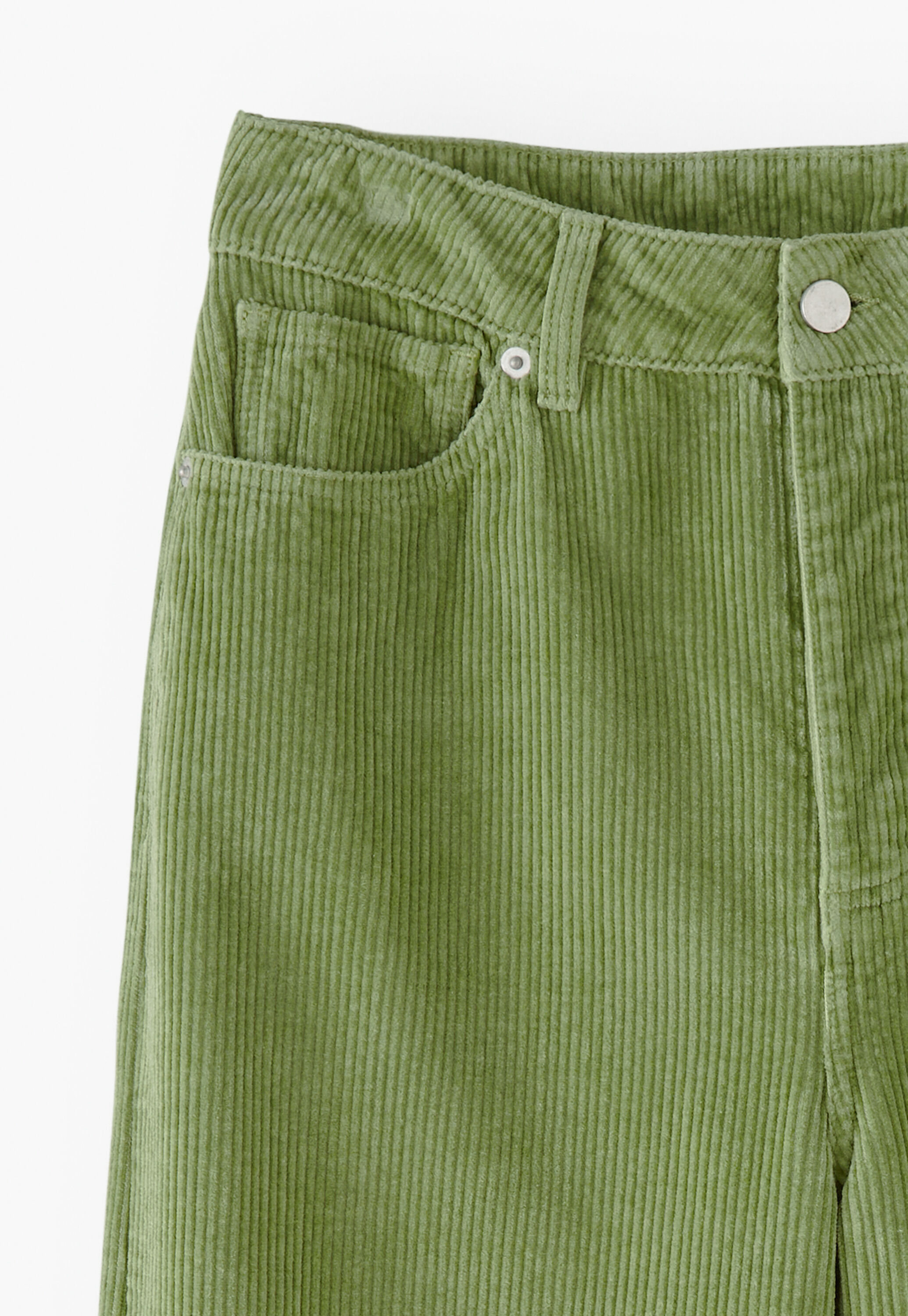 Wide-leg cord trousers