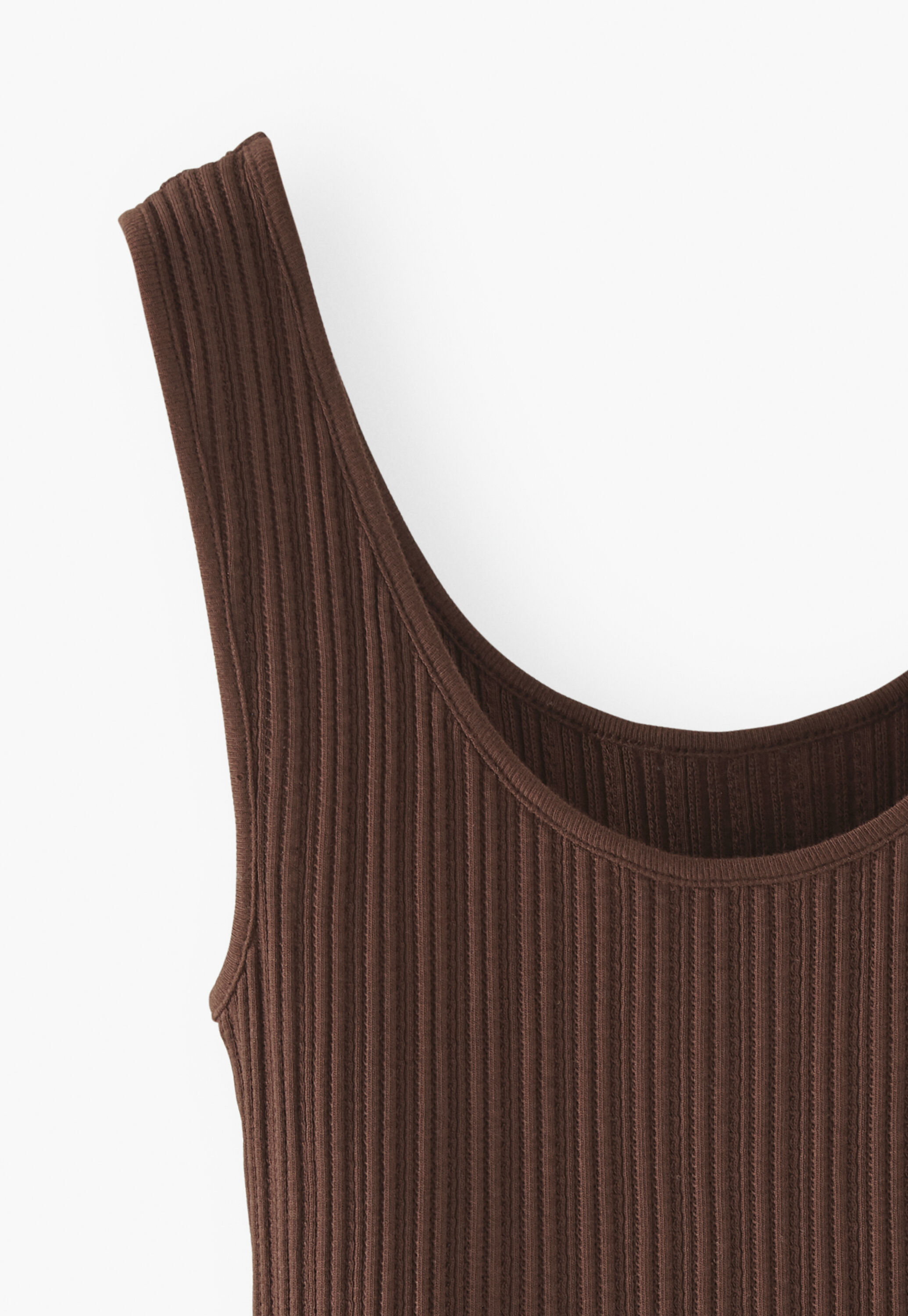 Lace-rib vest