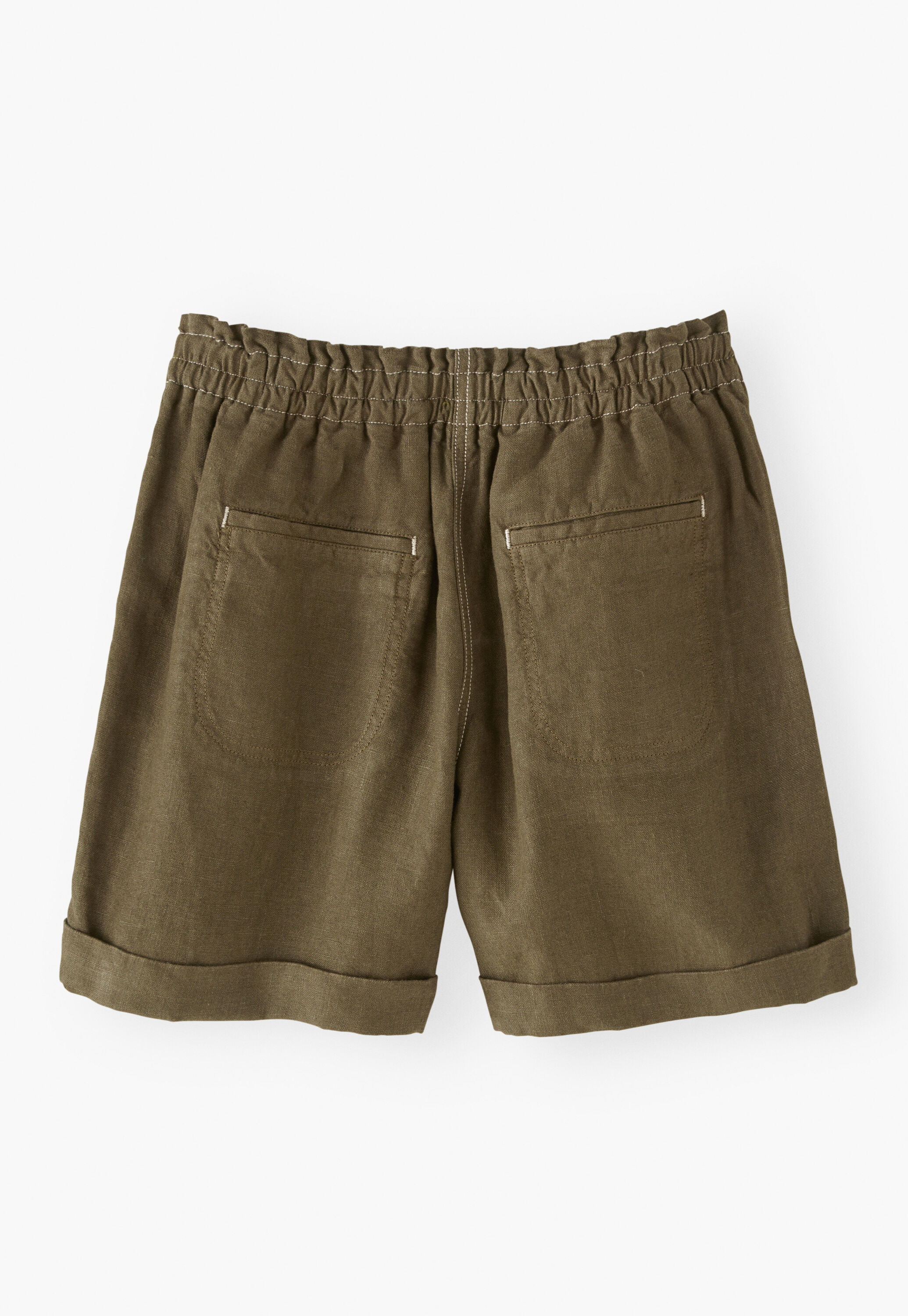 Patch-pocket shorts, Dark khaki, large