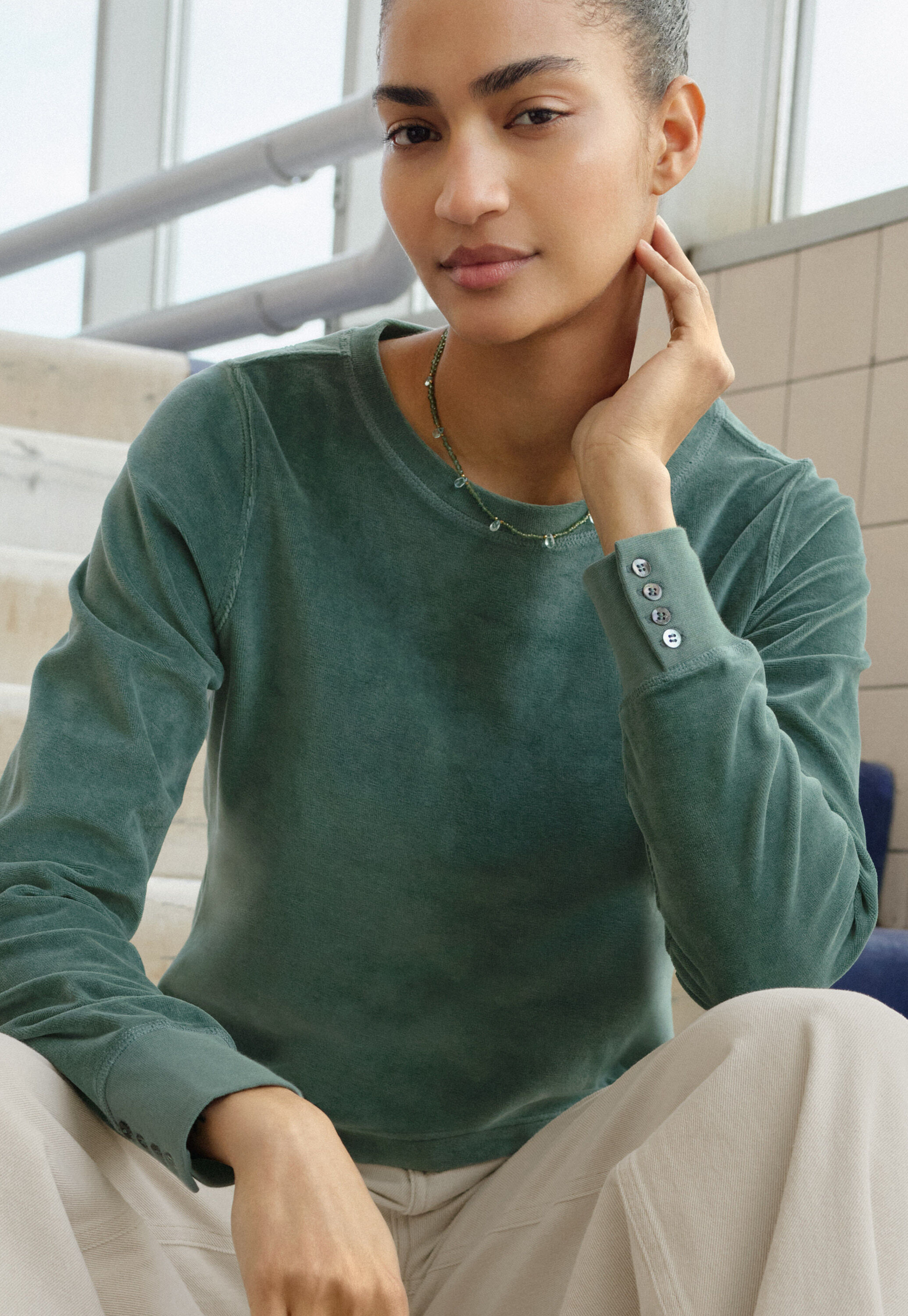 Button-through top