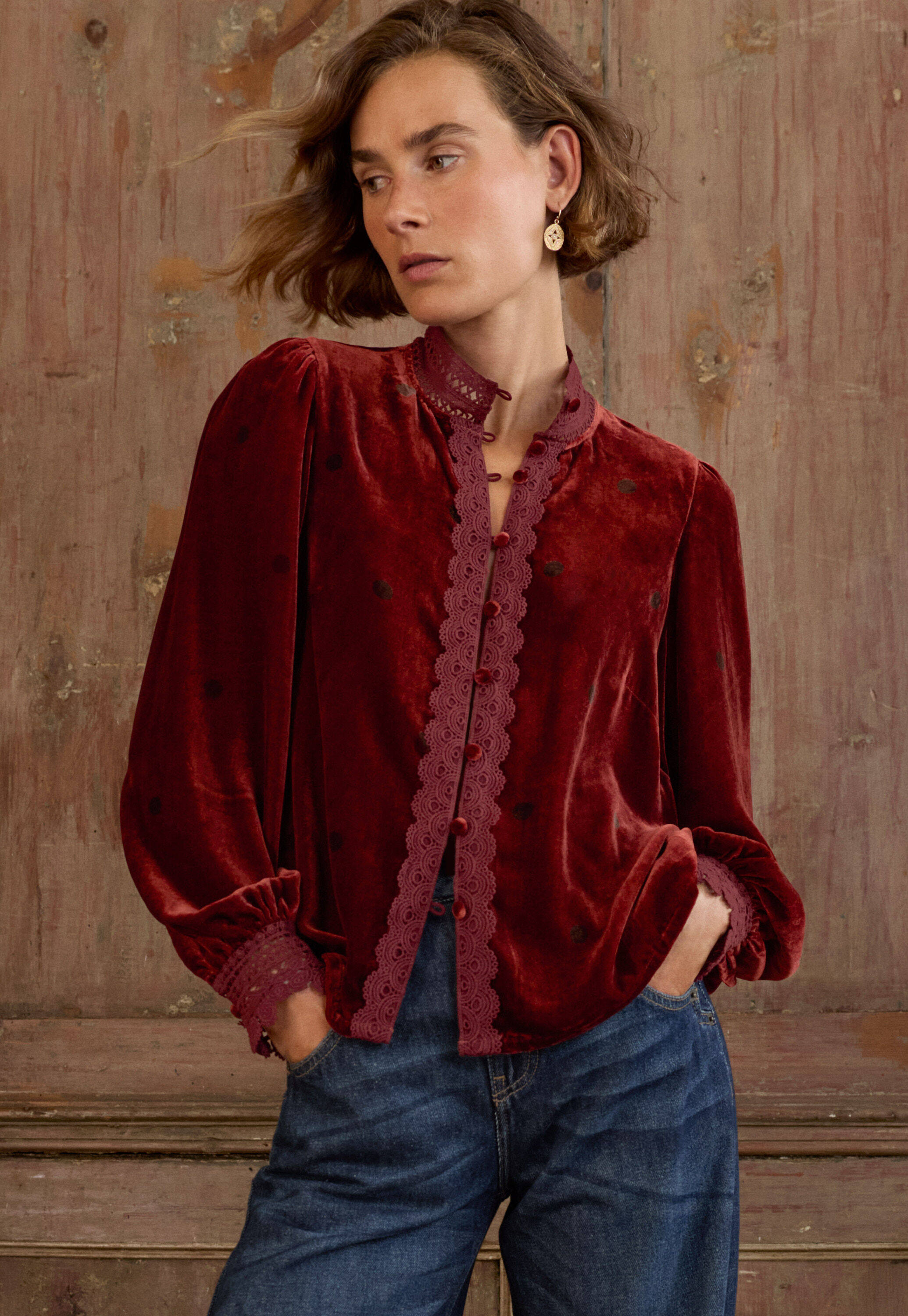 Velvet blouse